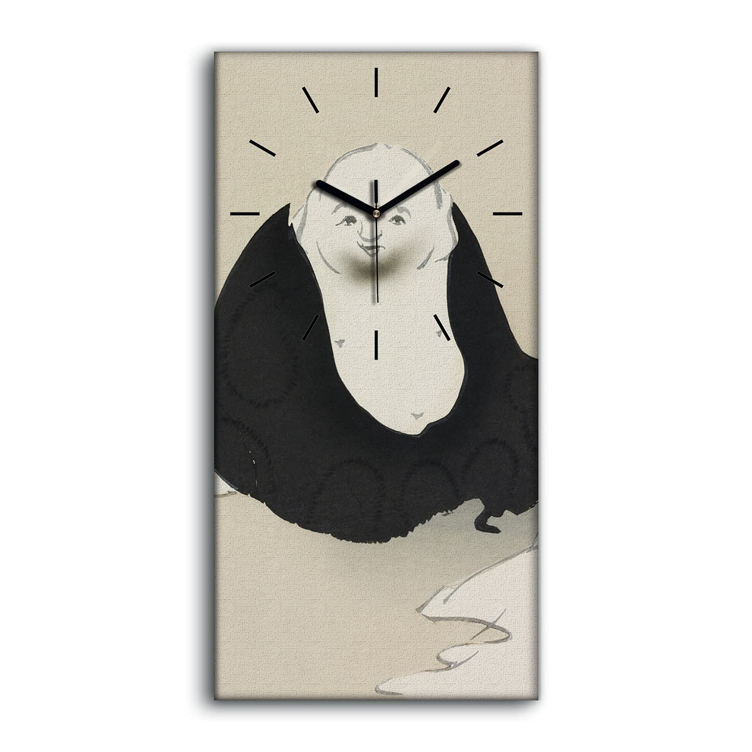Horloge sur toile art moderne abstrait asiatique cadeau idéal salon et chambre