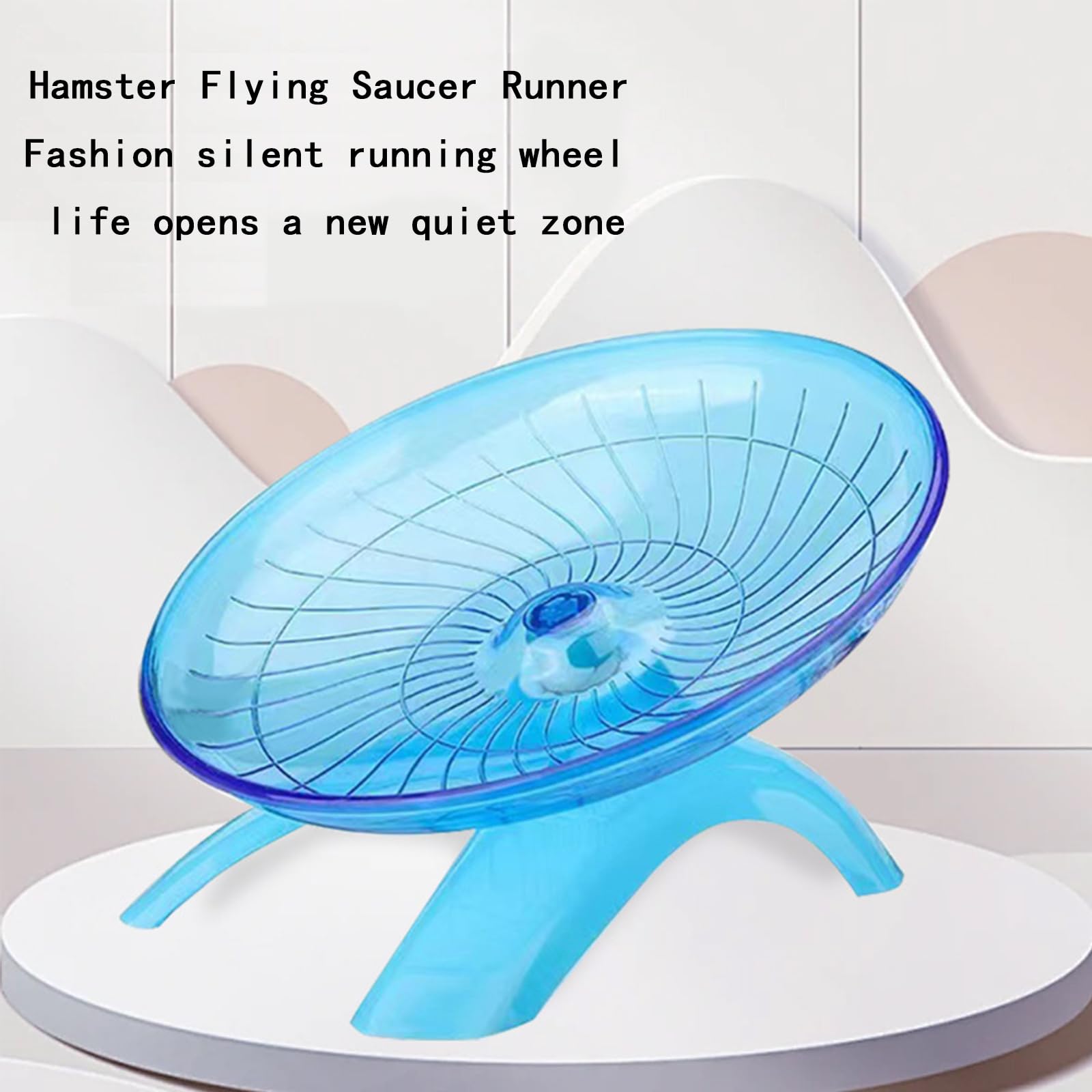 Hamster Flying Saucer Silent Running Wheel, 12 Inch, Suitable for Guinea Pigs, Hamsters, Hedgehogs and Other Small Animals to Ensure Safe Exercise（Blue） - image 6