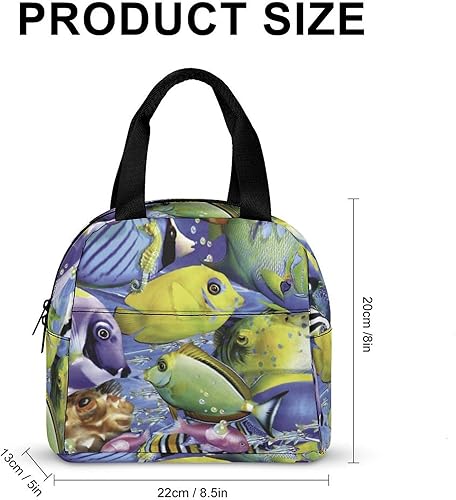 Miniatura 2 de Underwater Tropical Fish Lunch Box for Women Men Insulated Lunch Bag Reusable Lunch Tote Bag Lunch Container