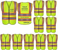 Vista 42 de BeautyWill Chaleco de seguridad personalizado con logotipo Clase 2 Chaleco reflectante de alta visibilidad Chaleco de trabajo protector