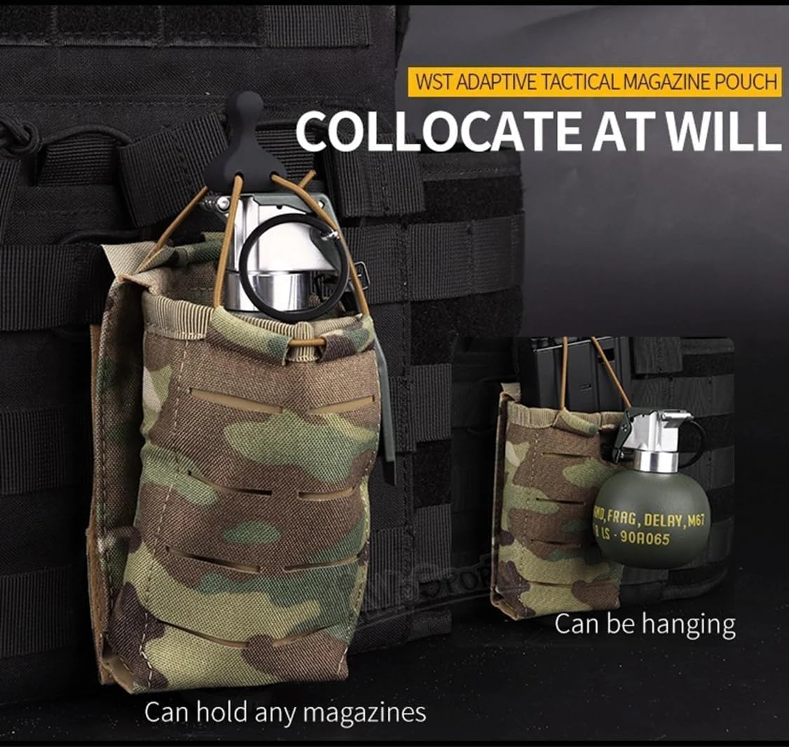 Tactical Magazine Pouch Molle Mitary Waist Tool Bag Adaption Vest Pack Compact Bag Open Top 5.56 7.62 mm Mag Holder