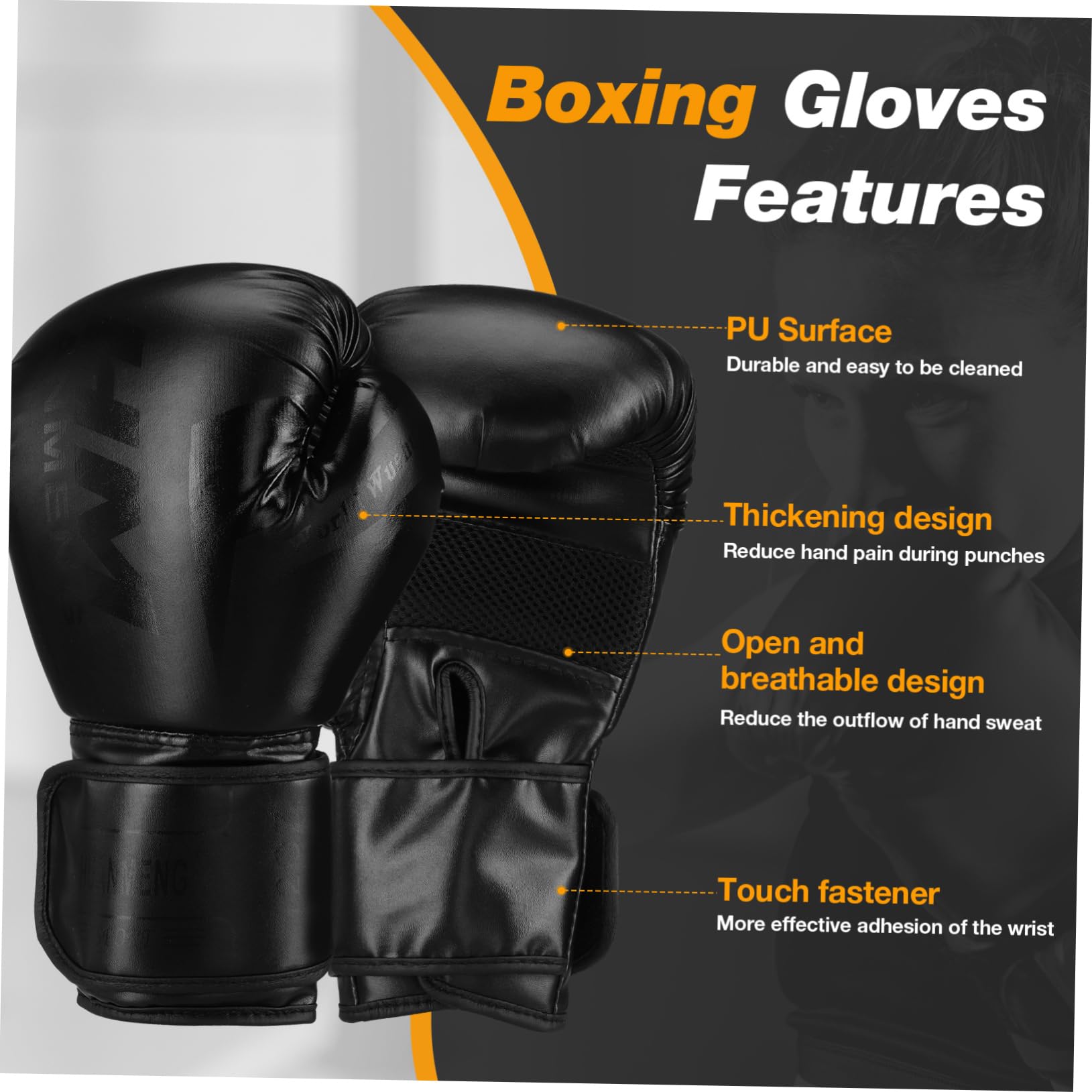 1 Paio Guanti Da Box Formazione Pugni Guanto Guanti Da Combattimento Boxe Per Apparecchi Sportivi Allacciato Mitts Uomini Guanti Da Sparring Palestra Lo Esterno è in Pu