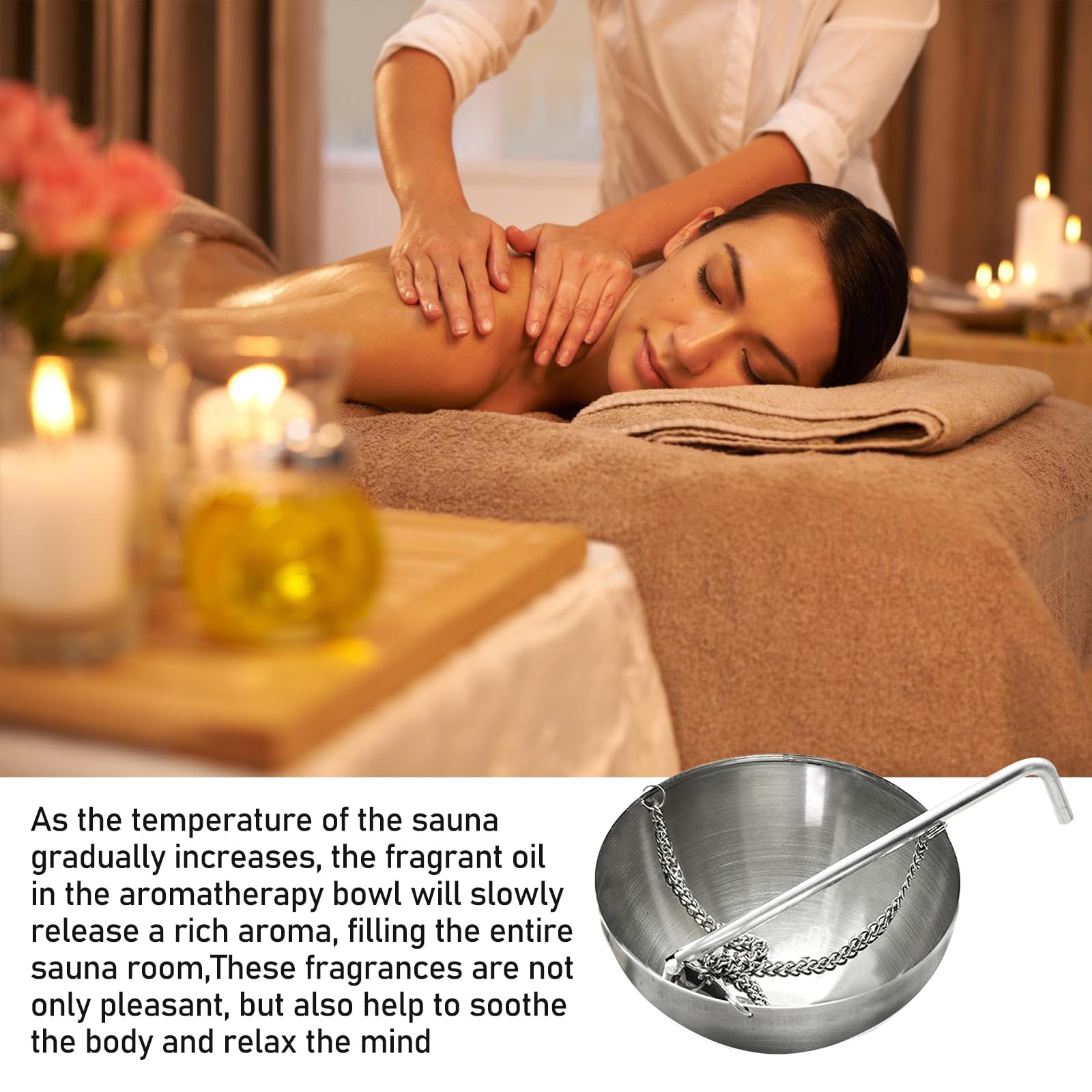 Bol D'arôme Sauna Acier Inoxydable, Sauna Aroma Bowl