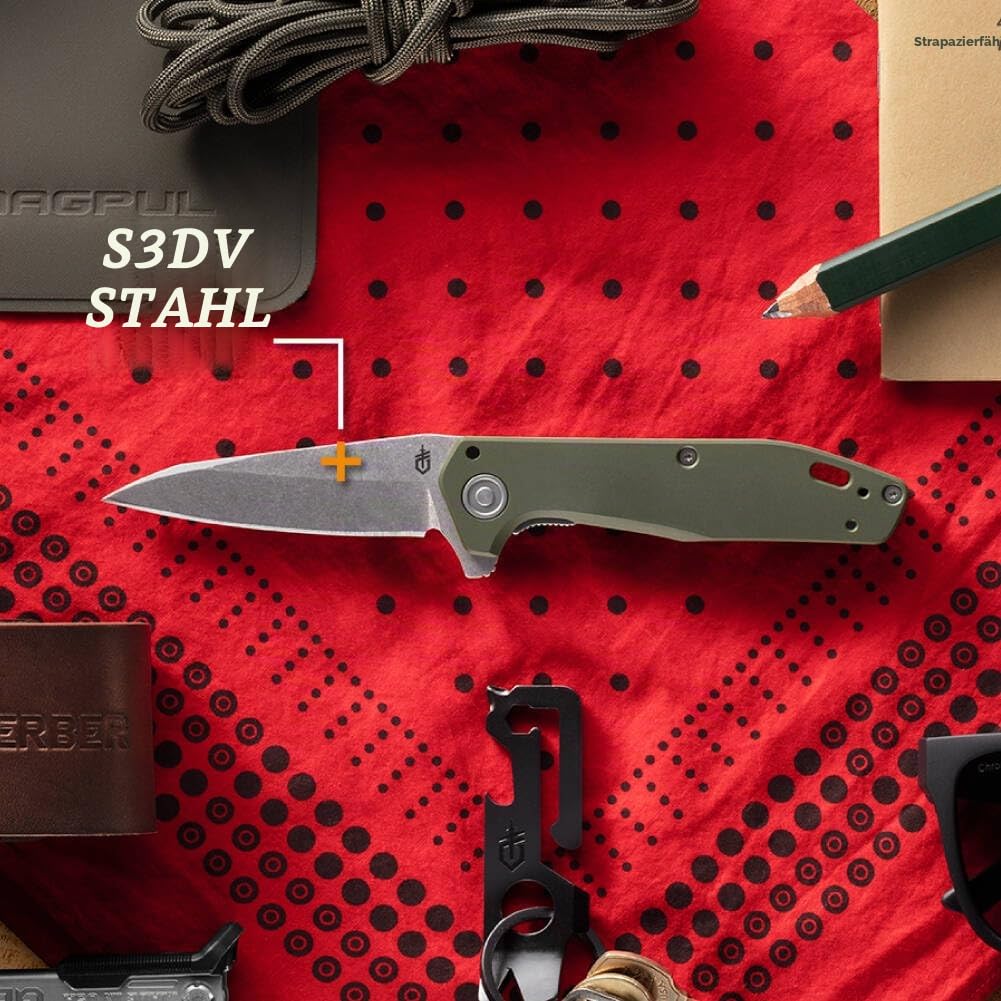 Gerber Taschenklappmesser, Klingenlänge: 7,62 cm, Fastball Finger Flip Knife, Edelstahl