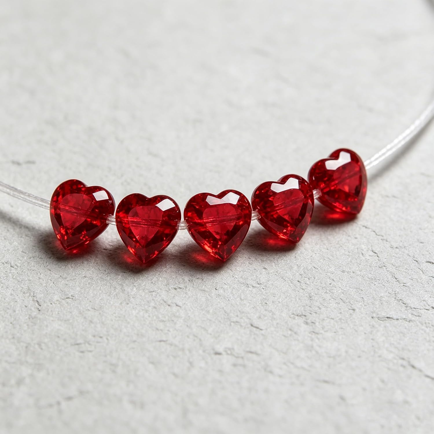 Ruby Red Cubic Zirconia Loose Beads Unset for Jewelry Making Simulated Stone Craft Kit (Ruby Color - Heart-shaped 1pc 1pc)
