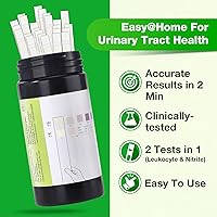 Vista 2 de Easy@Home Tiras de prueba de UTI 25 pruebas, kit de prueba de orina instantánea para infecciones de infecciones urinarias, pruebas de infección