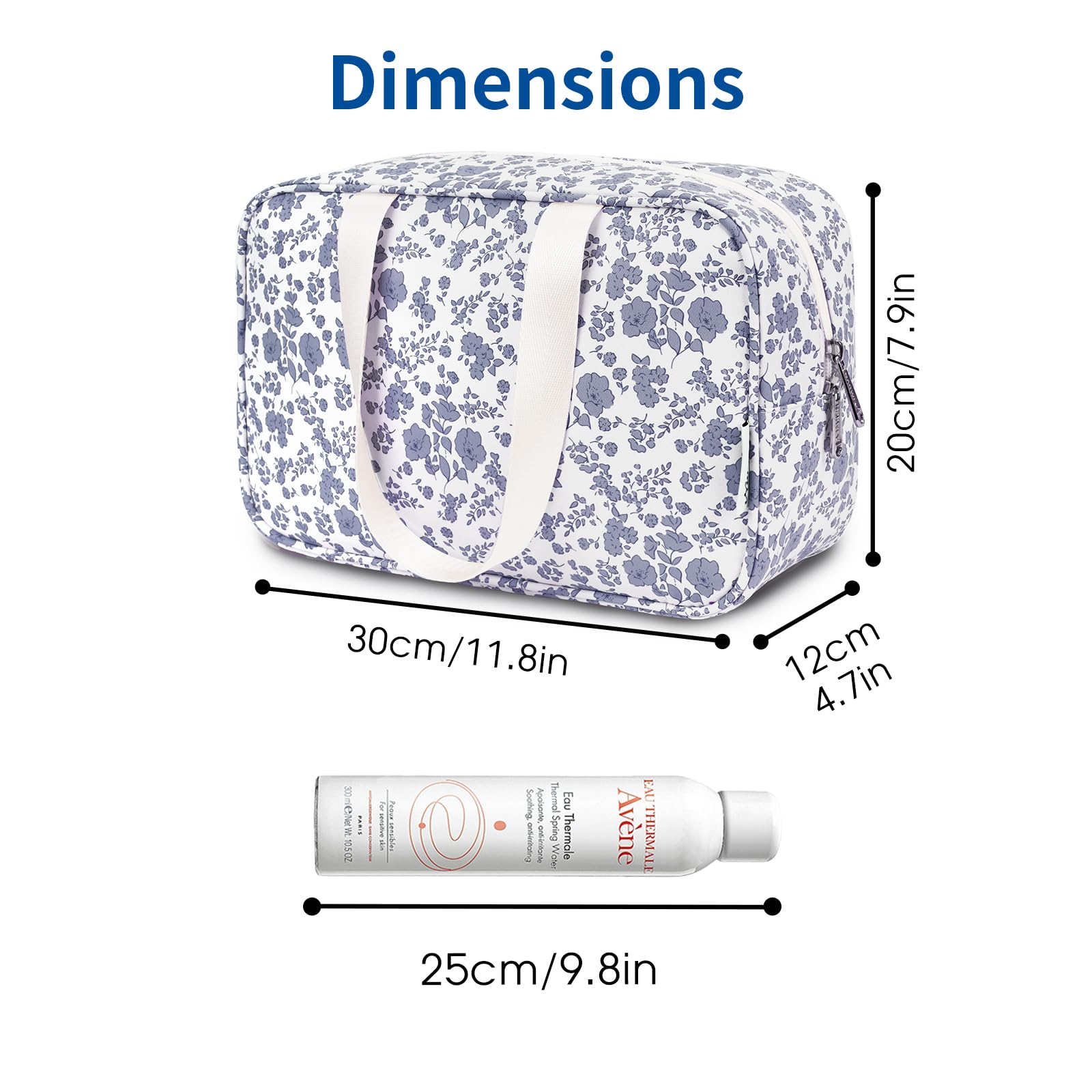 Narwey Toiletry Bag, Large Toiletry Bags for Women, Full Size Wash Bag Women, Large Makeup Bag with Handles, Portable Toiletries Bag for Travel, Make up Cosmetic Organizer for Essentials - 4