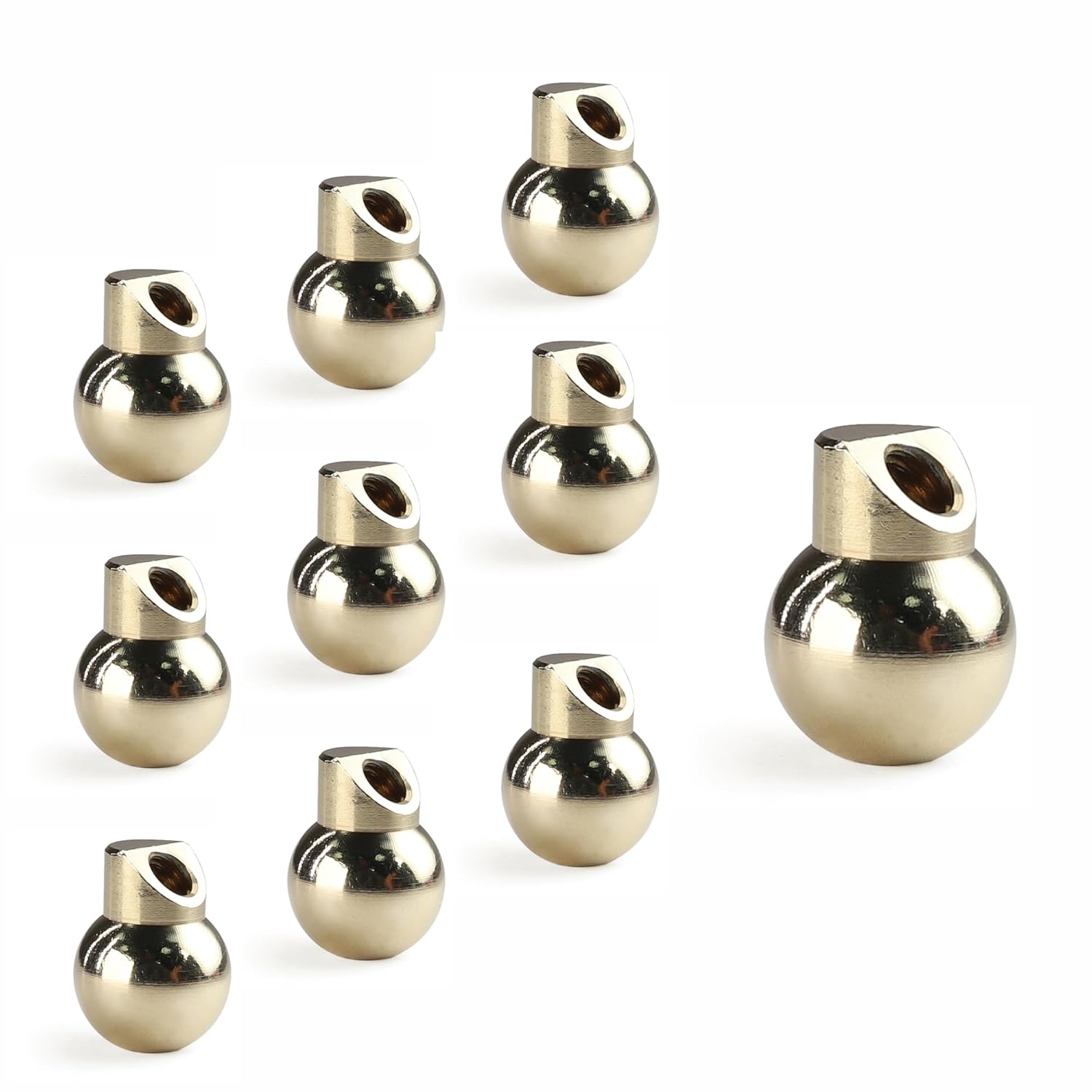 10 PCS M6 16mm Brass Ball Coolant Nozzles Screw Lock for CNC Lathes, Milling Machines, Machine Tools, Stone Bending Machines and Jewelry Carving Machines Brassballs Nozzle…