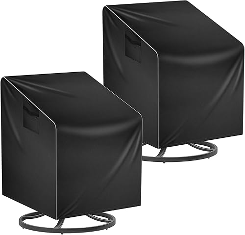 Paquete de 2 fundas para sillas de patio, fundas resistentes al agua, para sillas mecedoras de patio, para muebles de exterior (2)