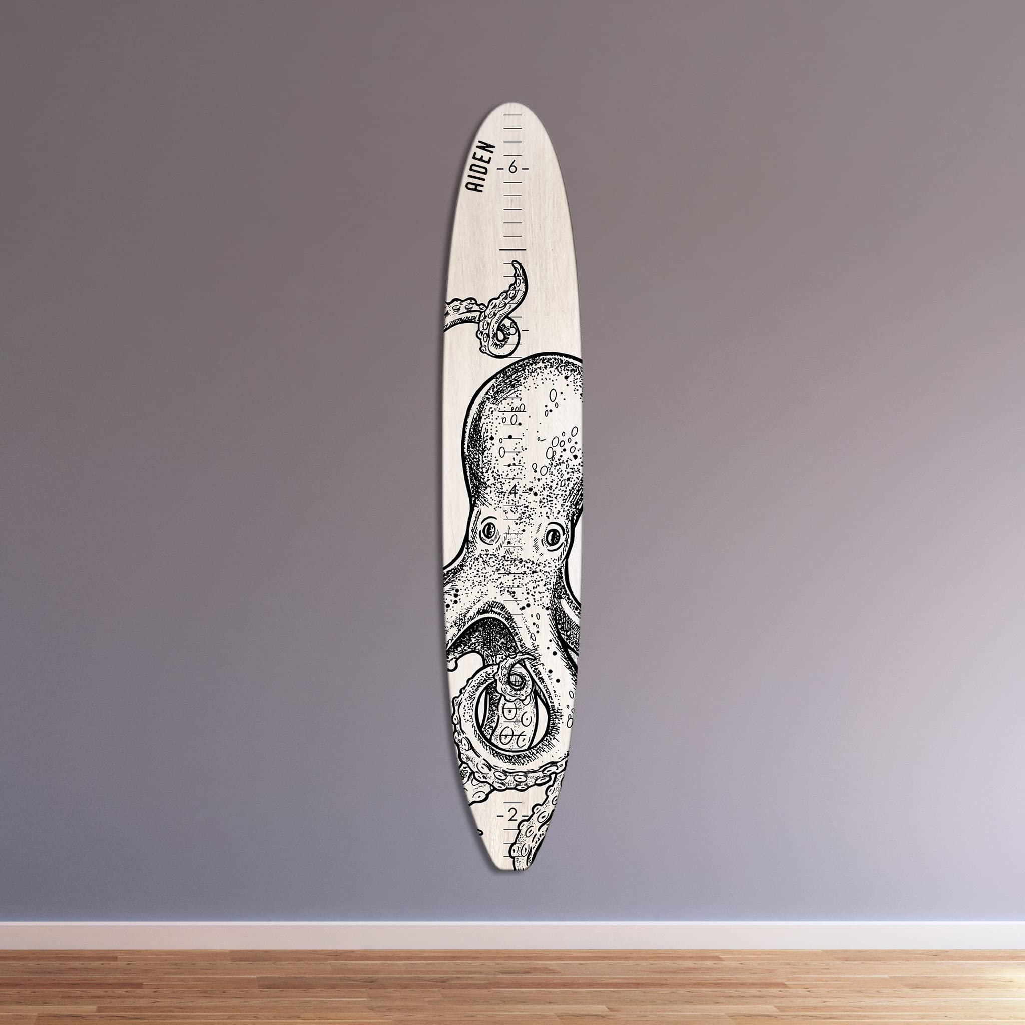 Surf Boared Ruler Surf Board Decor For Wall Growth Chart | Wooden Growth Chart | Growth ...
