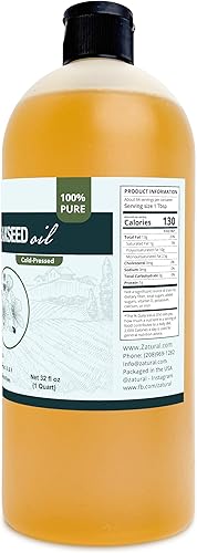Vista 19 de Zatural Aceite de linaza prensado en frío – Aceite de semilla de lino líquido 100% puro sin OMG, vegano Omega-3 rico en ALA, perfecto