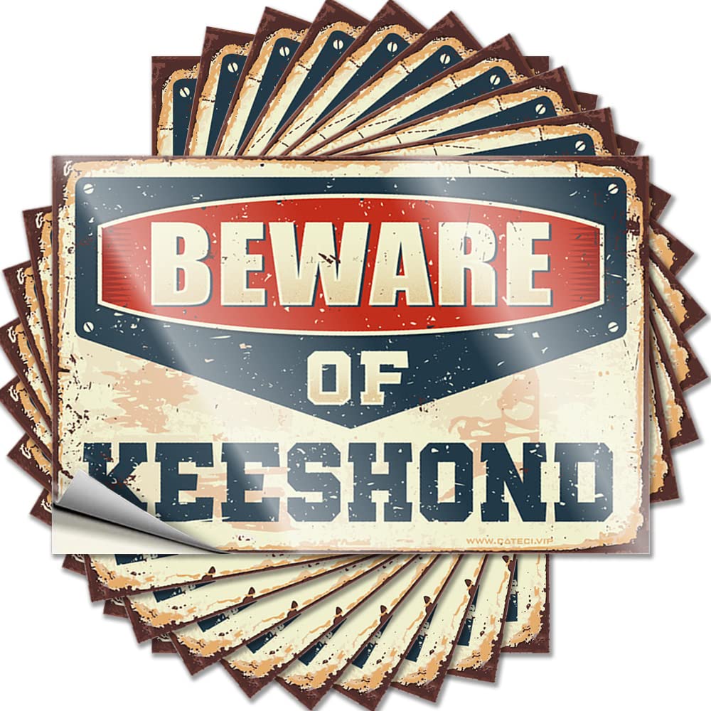 Lettering Sticker - Spicy Decor Beware of Keeshond for Racing Cats(12X18CM)