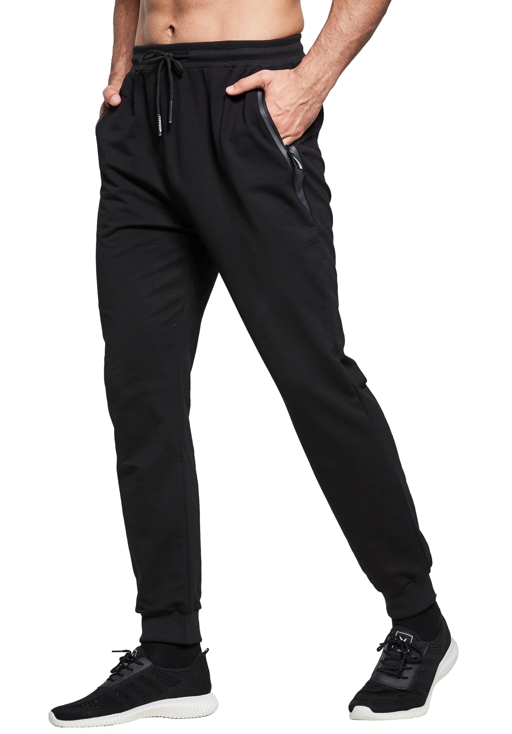 HCSS Jogginghose Herren Baumwolle Trainingshose Sporthose mit Reißverschlusstaschen
