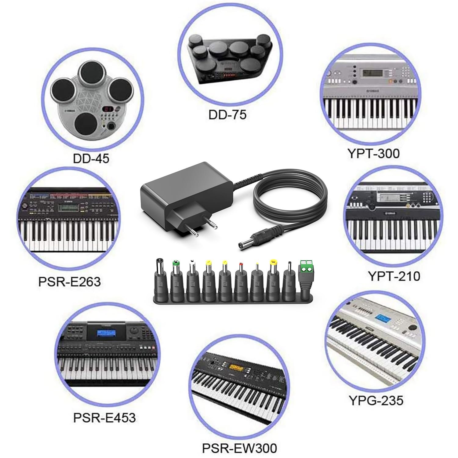 Alimentatore Di Ricambio Per YAMAHA PSR-E213 TASTIERA - Foto 4