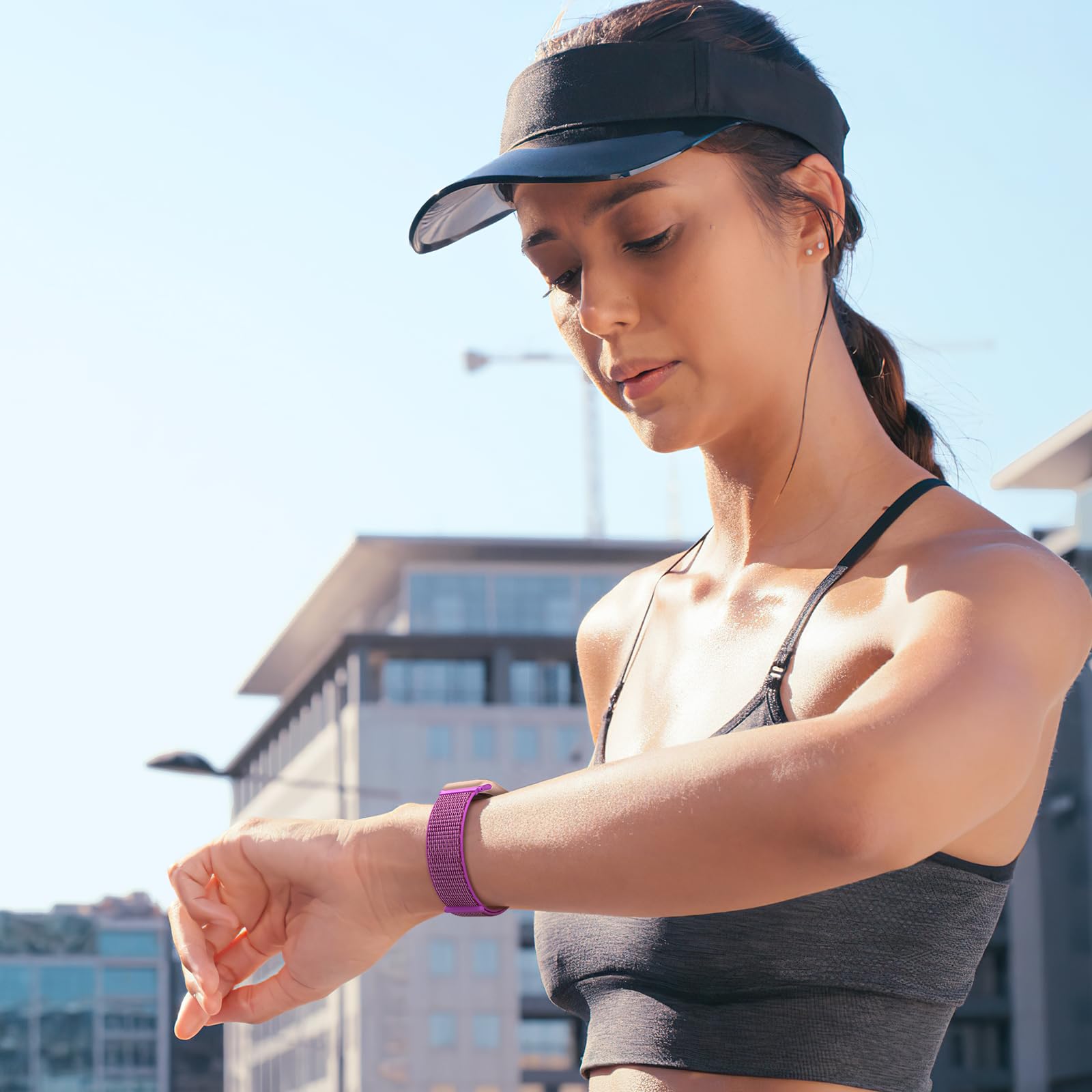 AMSKY Nylon Sport Loop Compatibile con Cinturino Apple Watch 40mm 38 mm 41 mm 42 mm 44 mm 45 mm 46 mm 49 mm Donne Uomo,Soft Sport Loop Originale Cinturini per iWatch 10 9 8 7 6 5 4 3 Se Ultra 2 1