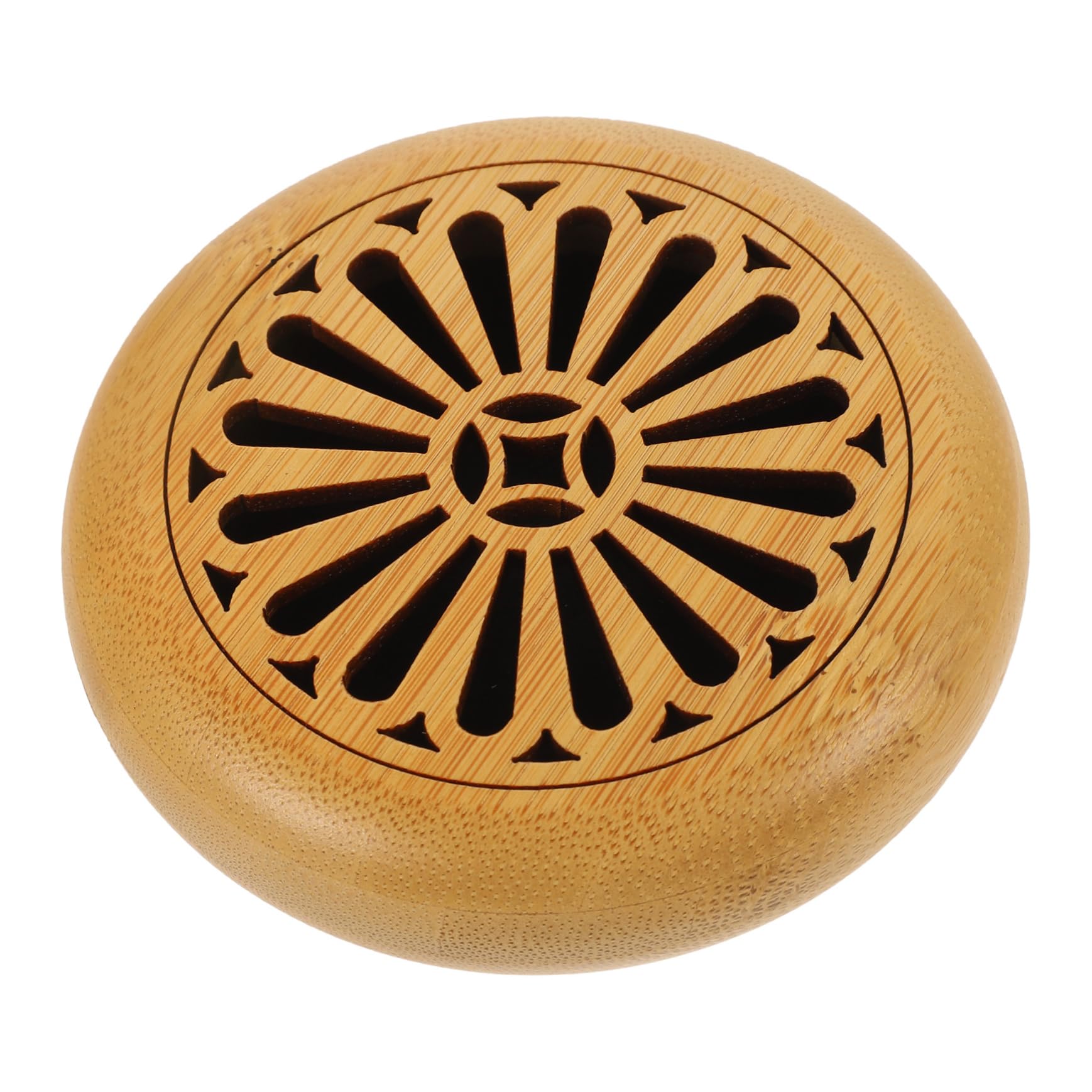 Ciieeo Round Bamboo Aroma Diffuser Hollow Incense Burner Vintage Incense Burner Home Censer Decor Creative Incense Furnace Aroma Burner Incense Stick Tray Incense Stick Holder