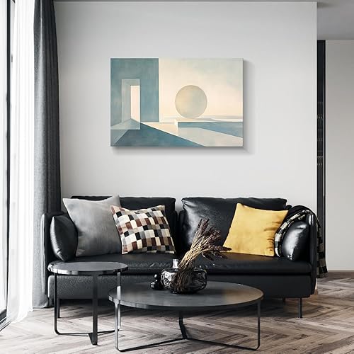 Miniatura 387 de Lienzo artístico para pared, pinturas de arte abstracto, fantasía azul, grafiti colorido sobre fondo blanco; decoración artística moderna para sala