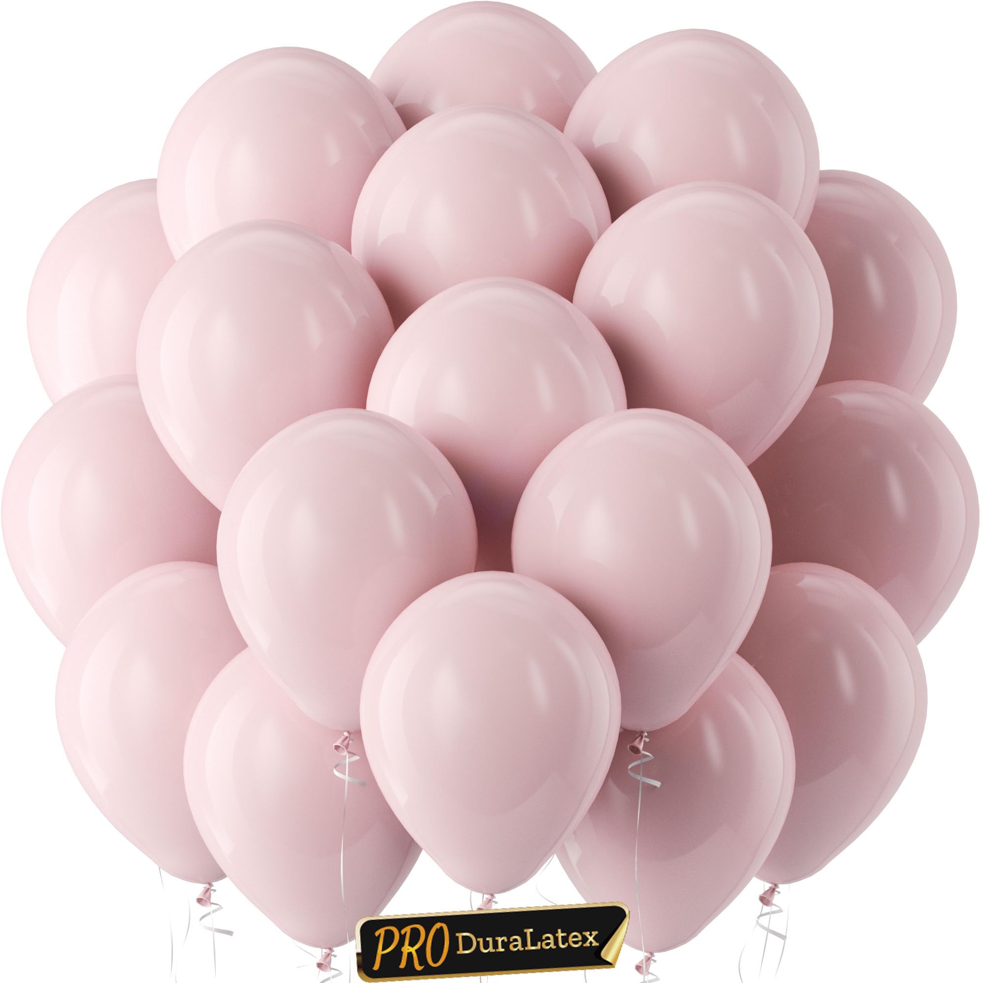 Bezente Pro Duralatex Dusty Pink Extra-Thick Balloons 120 Pack 10 inch