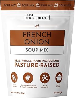 French Onion Soup Mix | 20 Servings | 9g Protein Per Serving | Pasture-Raised Bone Broth with Onion, Garlic & Pepper | Supports Gut Health, Immunity, Joints & Skin*