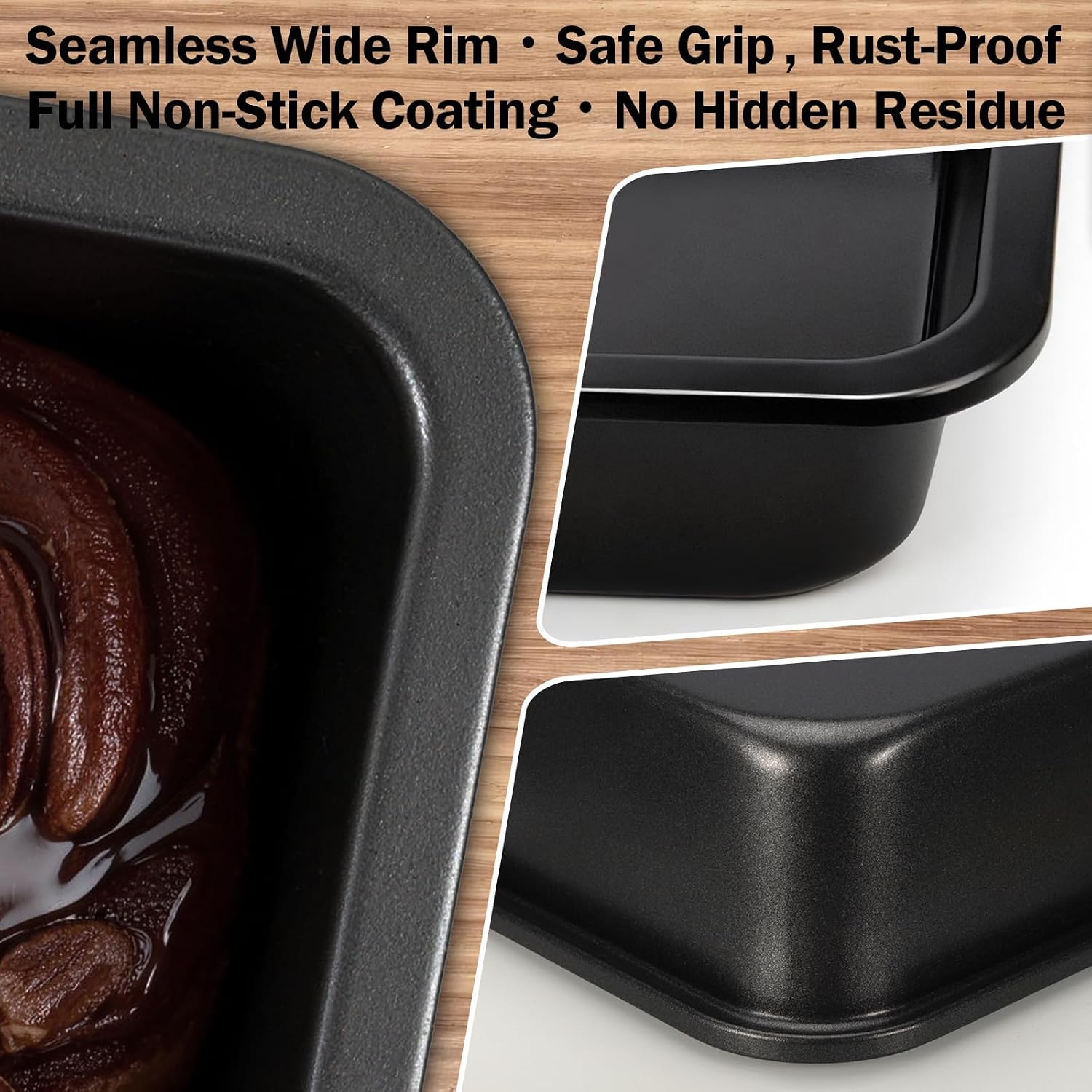 8x8 Baking Pan Set of 2, Square Cake Pan with 60 PCS Parchment Paper