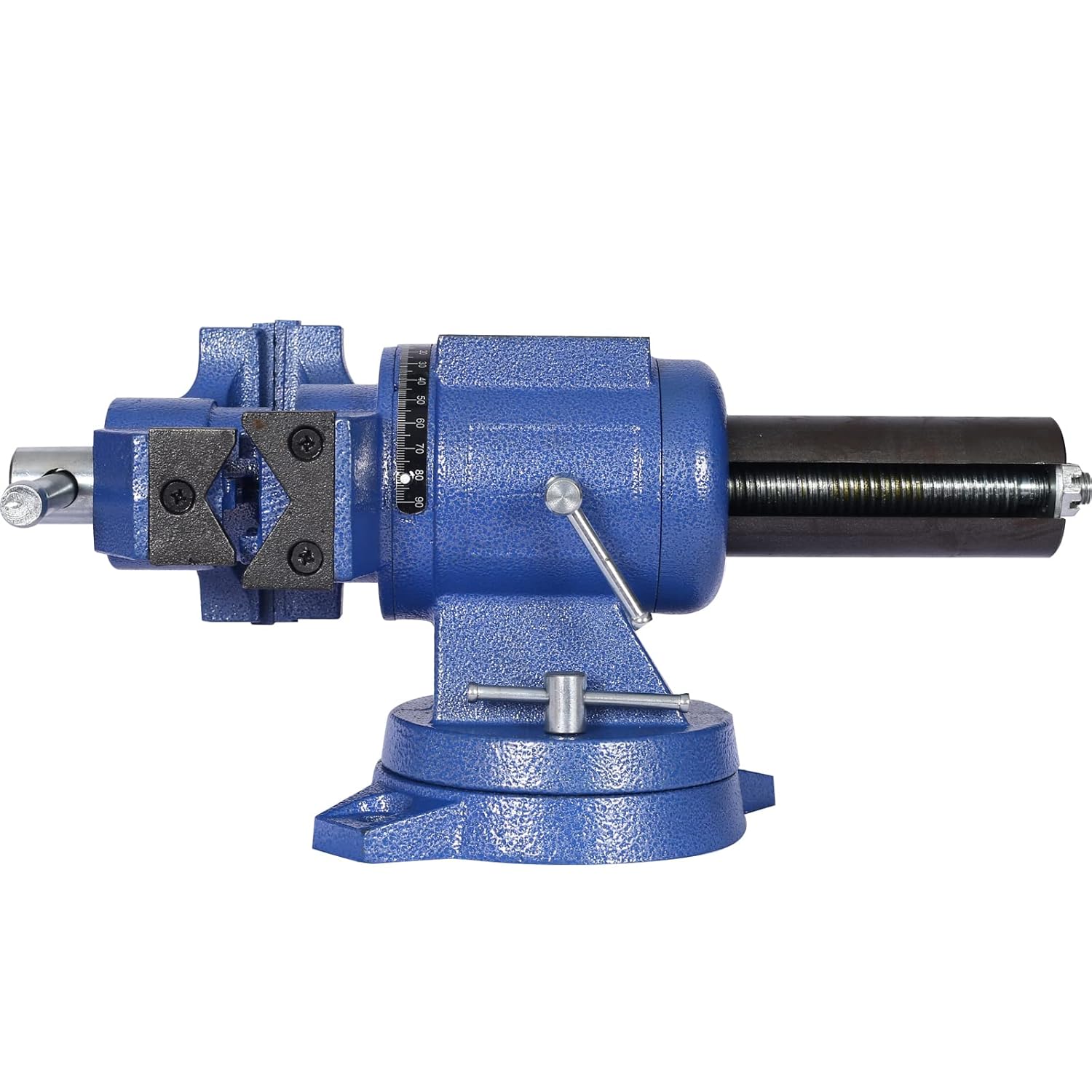 5" Multi-jaw Rotating Bench Vise, Multipurpose Vise Bench, 360-Degree Rotation Clamp On Vise With Swivel Base And Head Vise 5inch, Blue Blue As shown