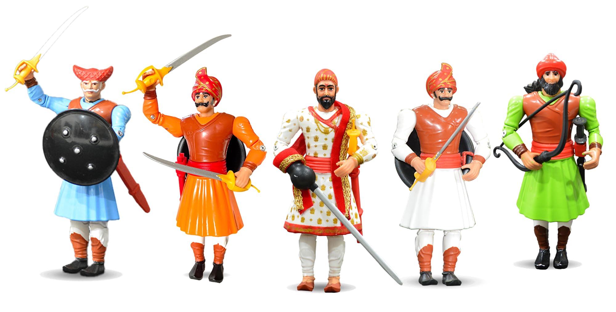 NIRMAN TOYS - Swarajyache Shiledar - Sinhgad Combo Pack of Action Figure with Accessories | Combo Pack of 5 (B0D8FJSJC7) Amazon Price History, Amazon Price Tracker