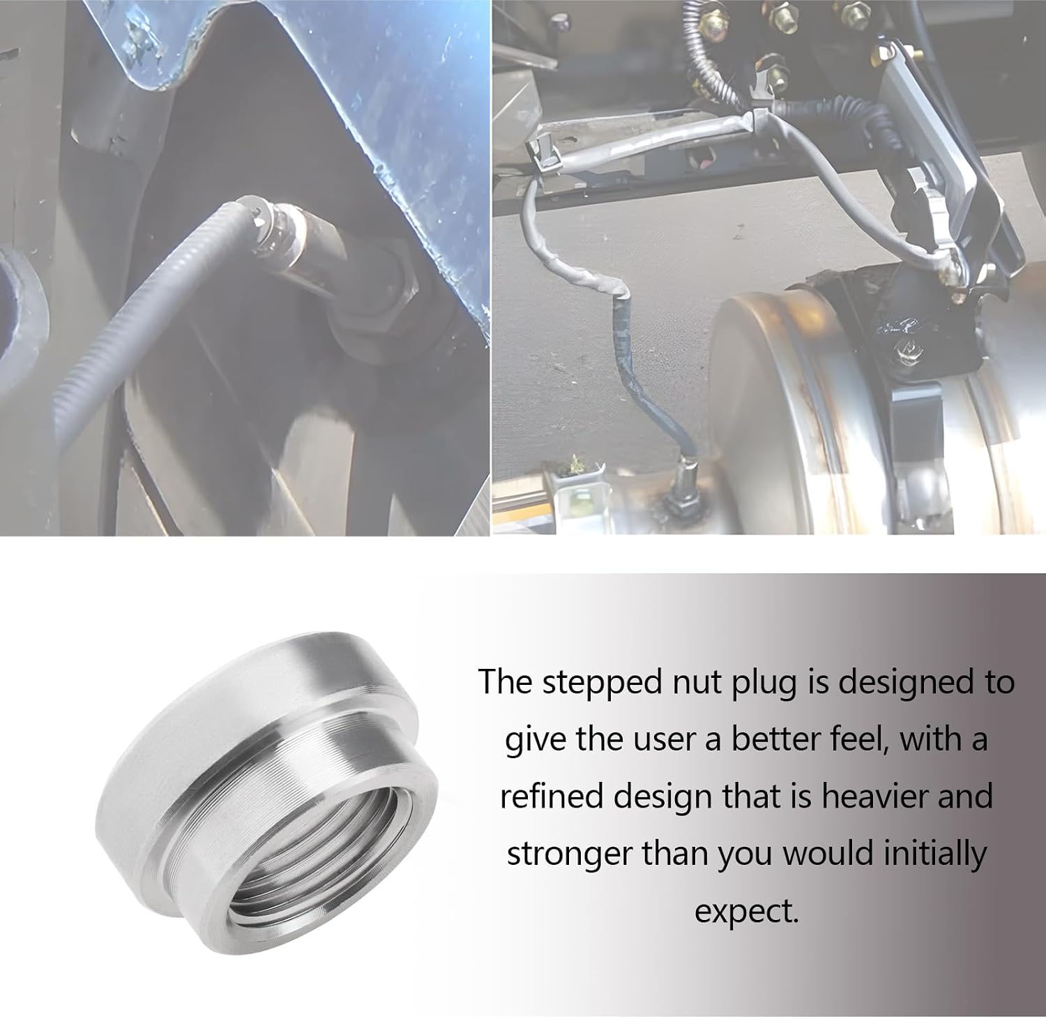 SING F LTD 2Pcs M18x1.5 Stainless Steel Stepped Nut Bung O2 Sensor Nut
