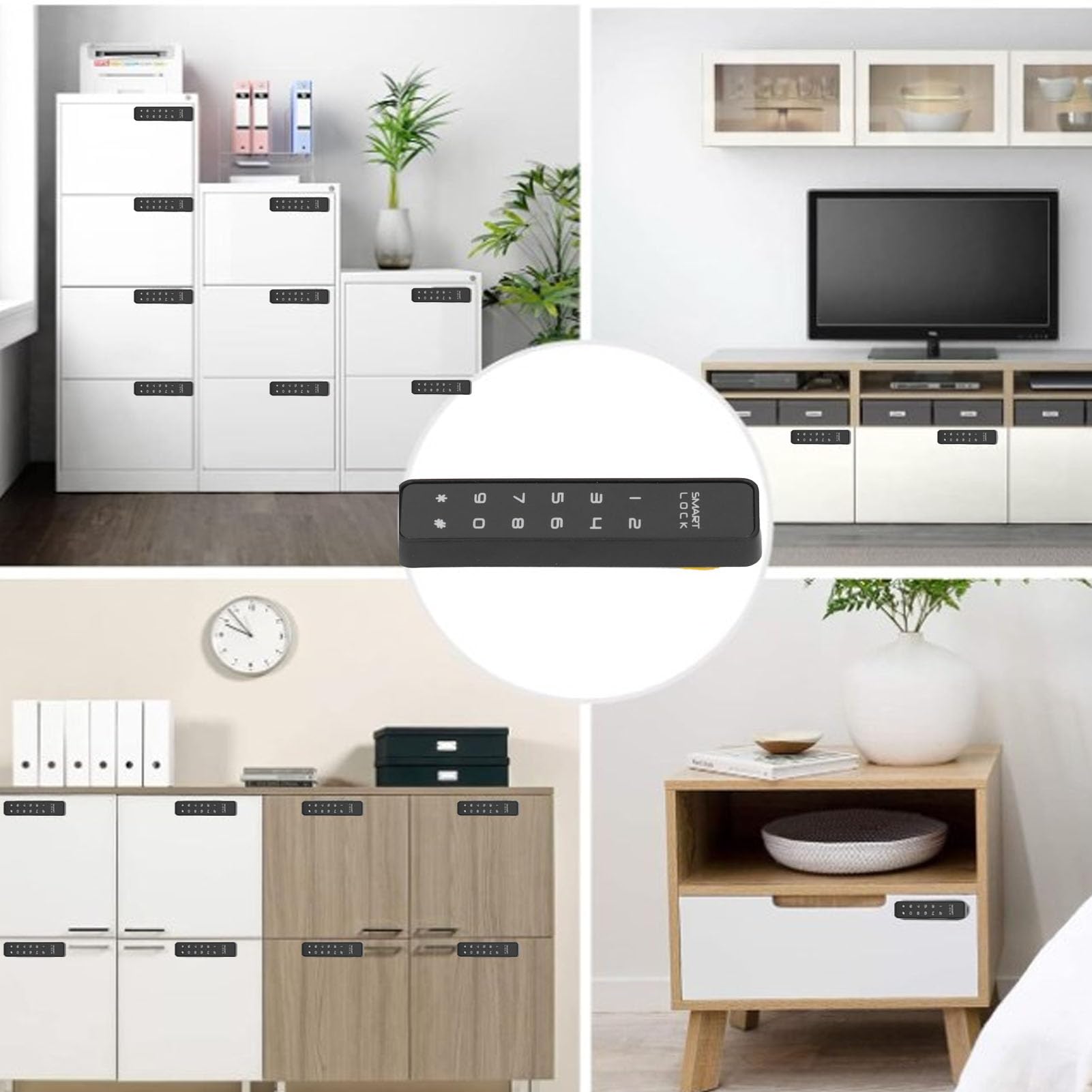 Zestaw elektronicznego zamka do szafki Cyfrowa klawiatura dotykowa Możliwość wprowadzania hasła Inteligentny zamek bezkluczykowy do szuflady szafki Home Office