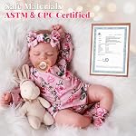 BABESIDE Lifelike Reborn Baby Dolls - 20 inch Sleeping Realistic Newborn Baby Dolls Soft Body Real Life Baby Dolls Girl with Accessories Gifts for Kids Age 3 +