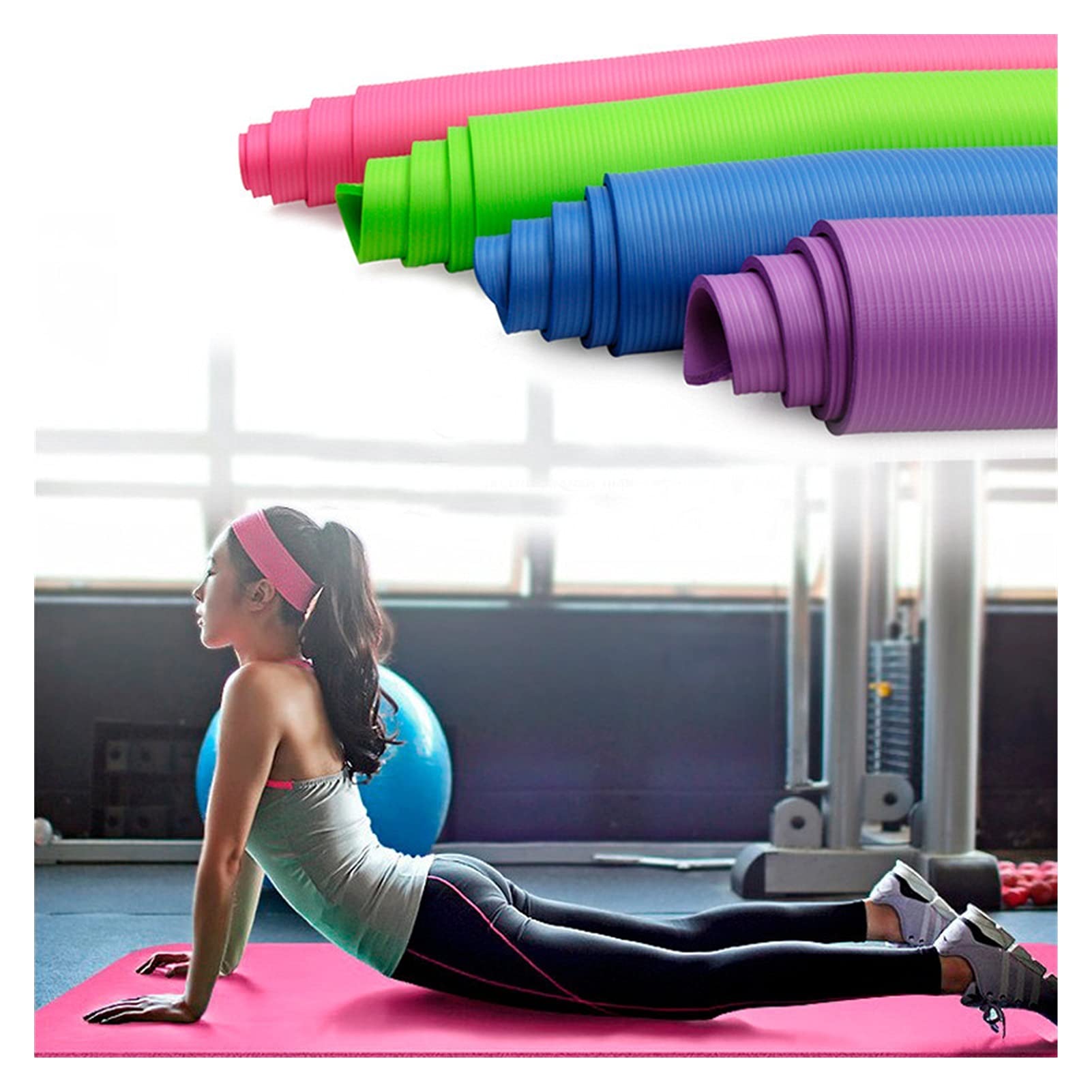 10 mm mata do jogi podkładka do ćwiczeń gruba antypoślizgowa składana siłownia mata fitness pilates na zewnątrz do wewnątrz trening siłownia ćwiczenia fitness dywan