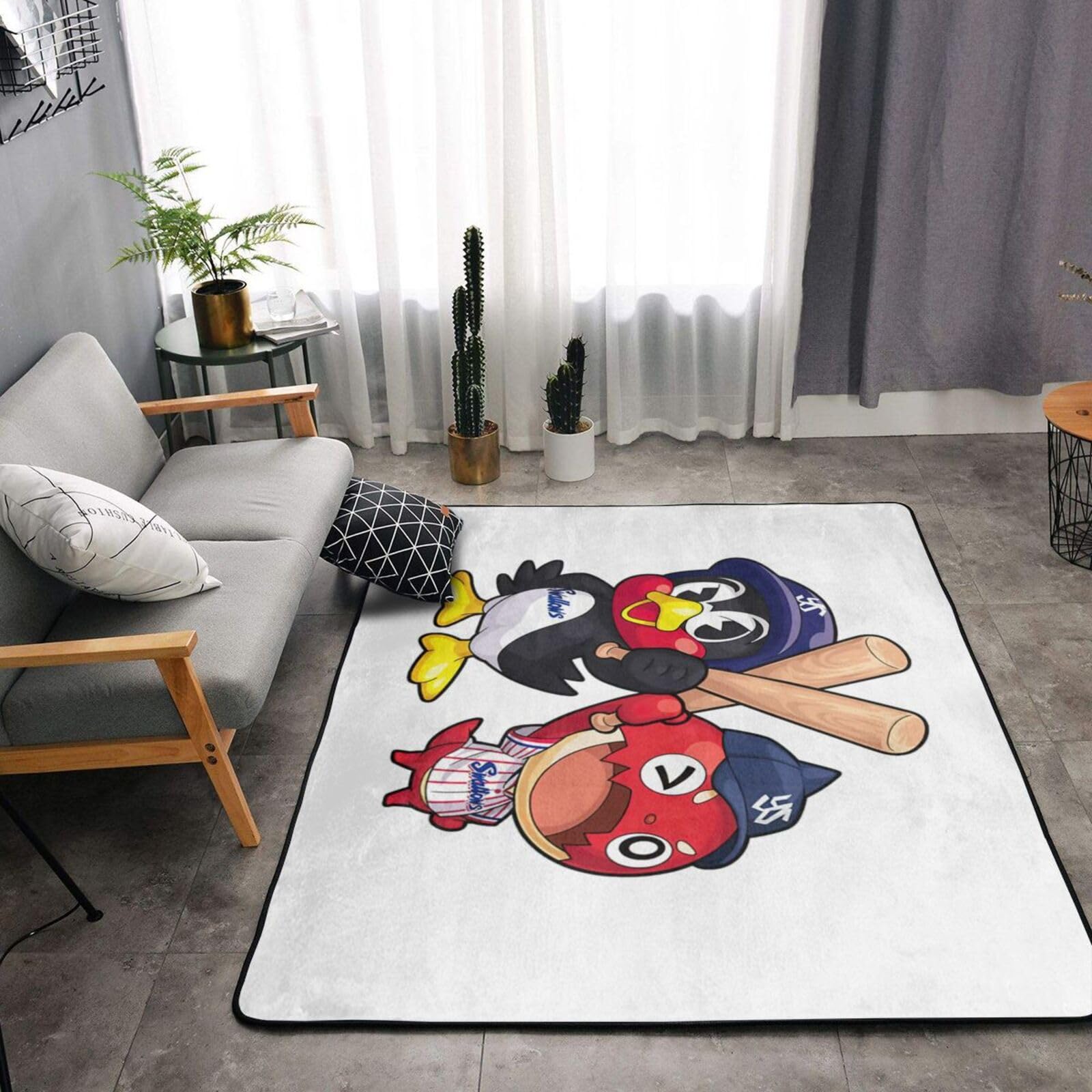 Amazon｜東京ヤクルトスワローズ つば九郎 マット カーペット ラグ