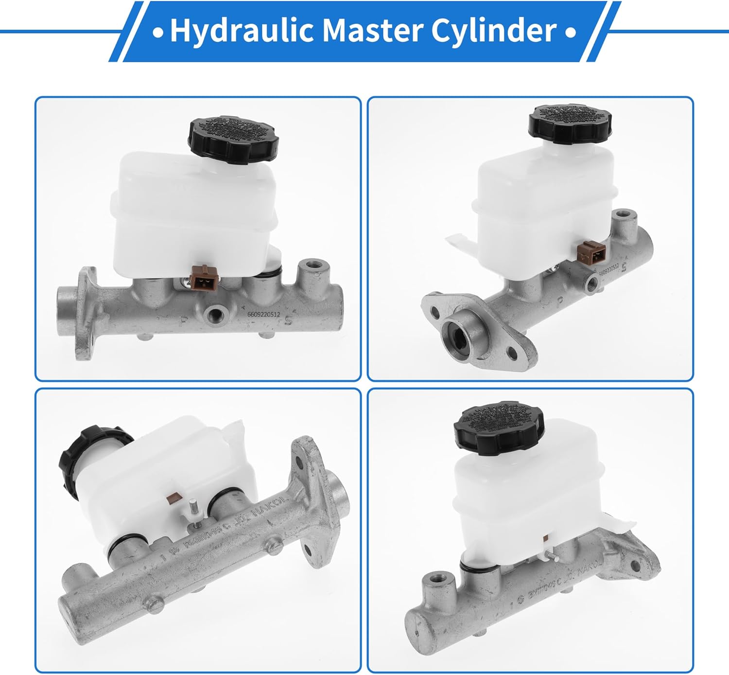 1 Pcs Brake Master Cylinder for Hyundai Santa Fe 2001-2005 Durable Aluminum Alloy,Plastic Engine Compartment Hydraulic Master Cylinder with Reservoir