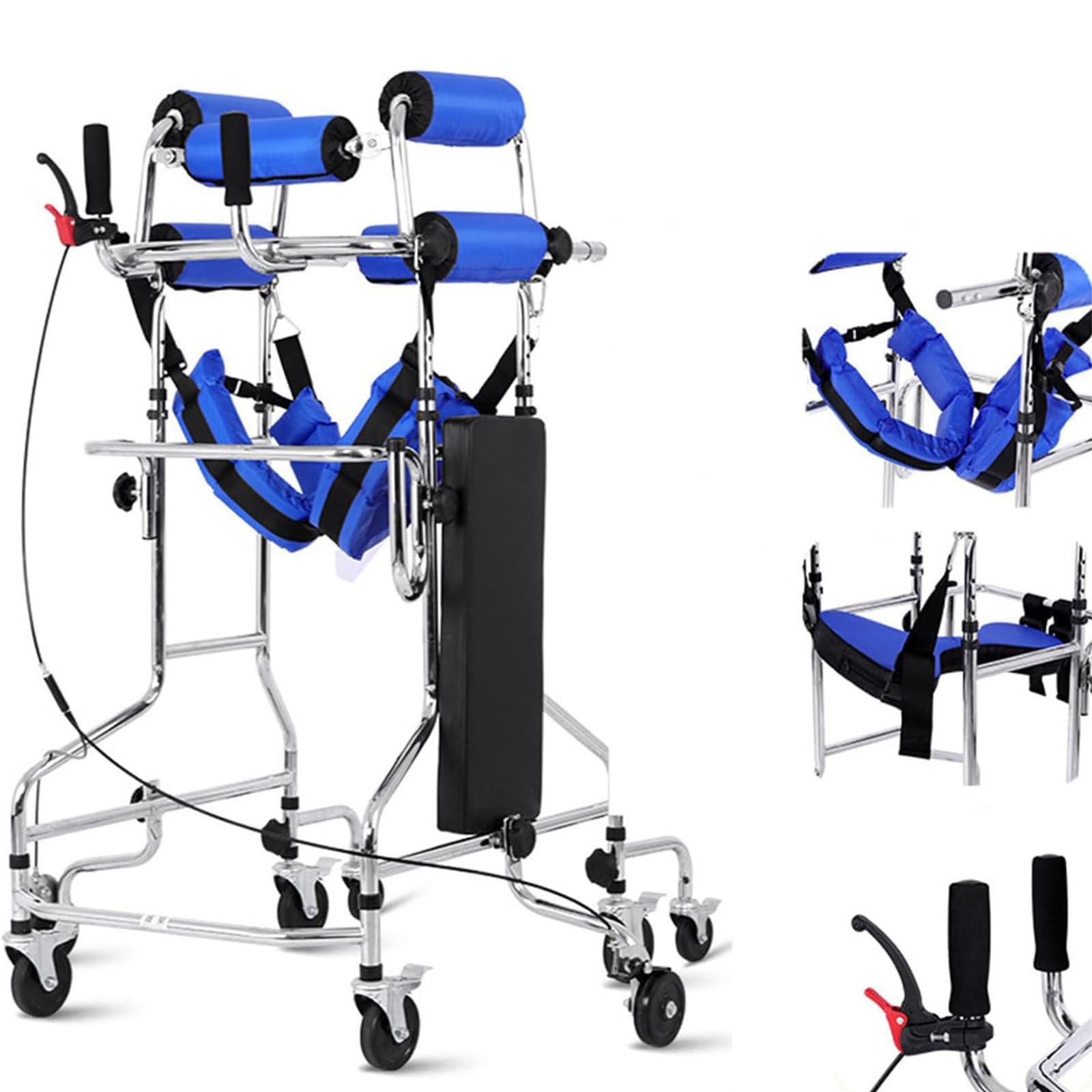 SXSLTSA Rehabilitation Rollator Walker with Handbrake Training Aids for Mobility Support and Stability Training