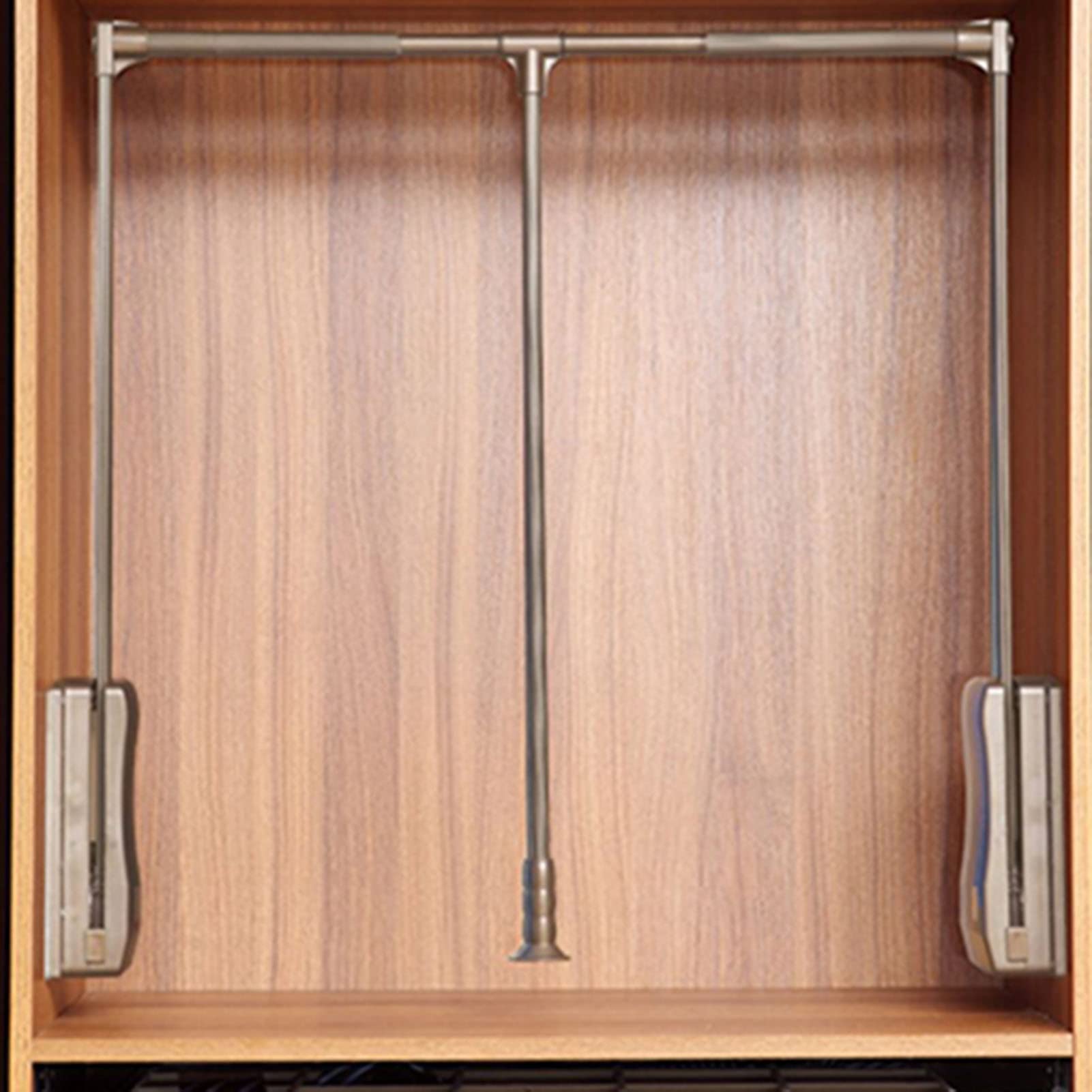 AYCDL Adjustable Pull Down Closet Rod - Aluminum Alloy Hanger for Clothes, Wardrobe Lift Rail, Space-Saving Clothing Finishing Rack,Color-45-60CM(17.7-23.6in)