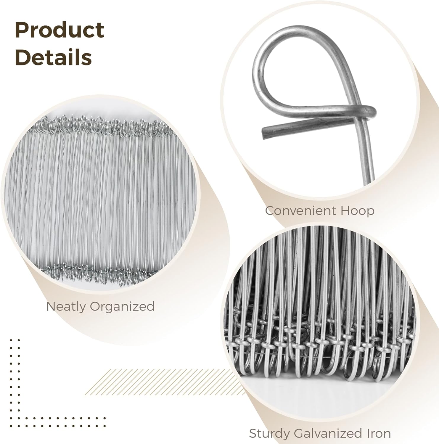 16 Gauge Tie Wire Roll 1000 Pcs - Galvanized Iron Double Loop Rebar Ties 6 Inch Silver for Construction, Fencing & T Post Accessories