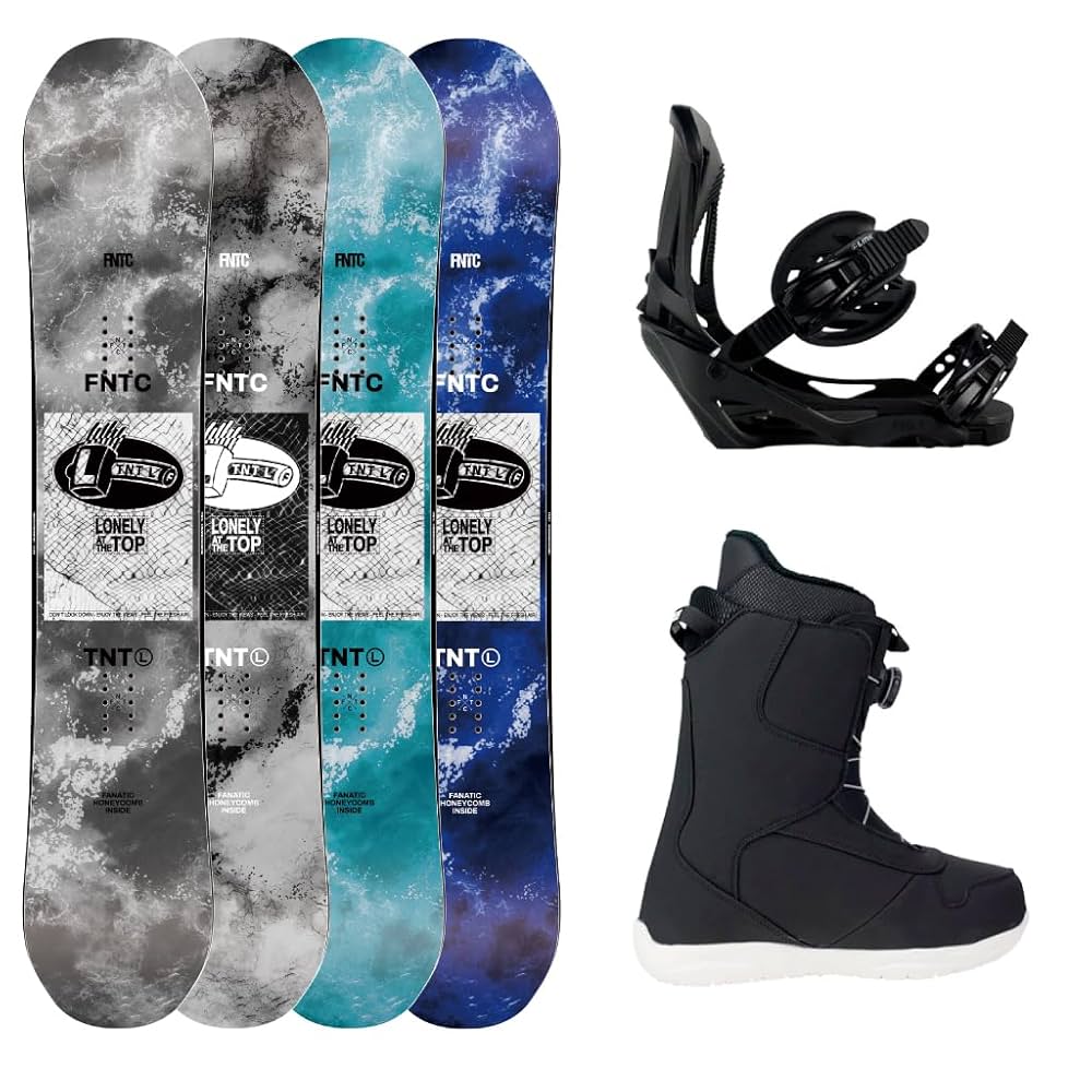 スノーボード3点セット RIDE FNTC TNTR FTWO TNT 板とRIDEビンディング