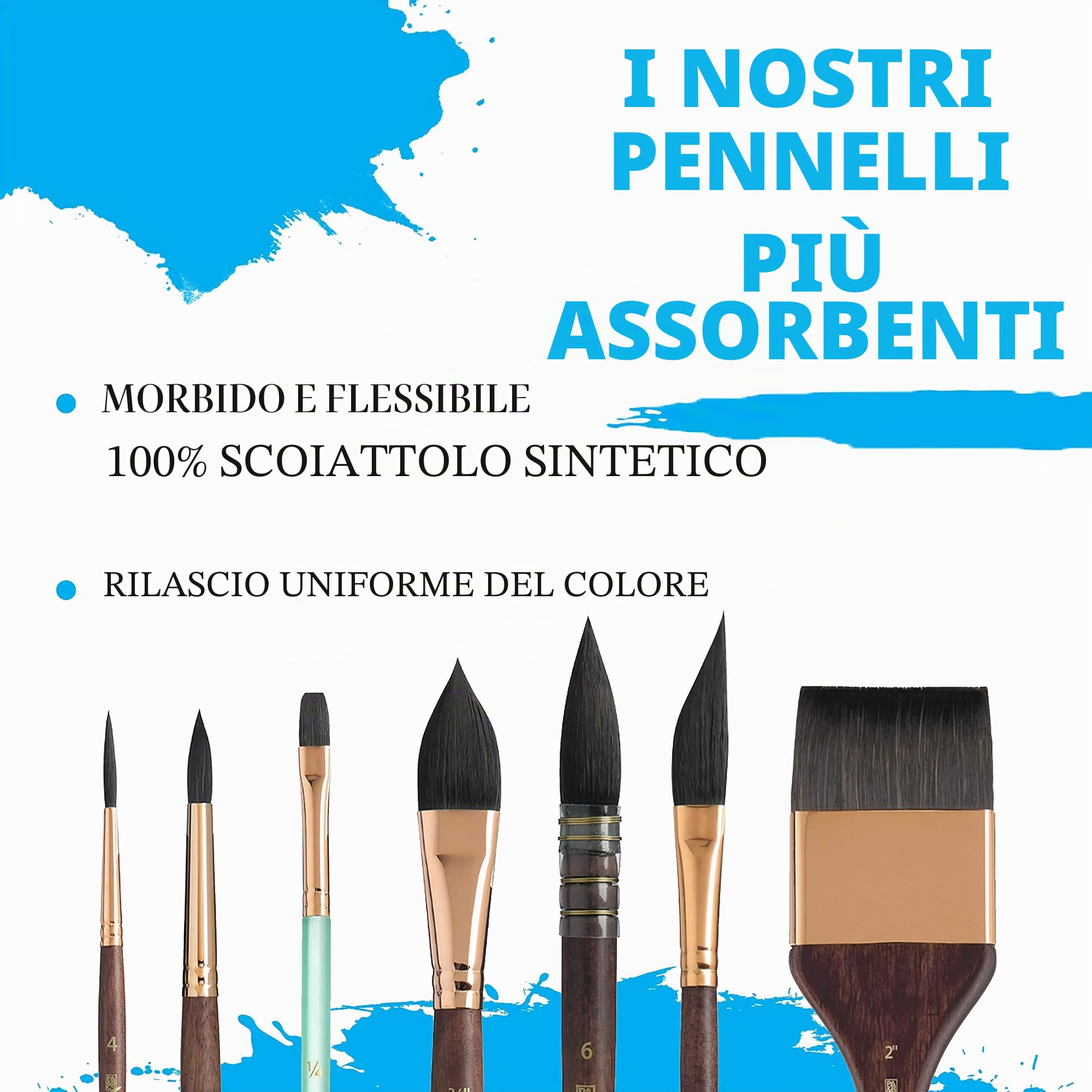 Princeton Art & Brush Neptune Syn Sh Essential, Set da 4 pezzi