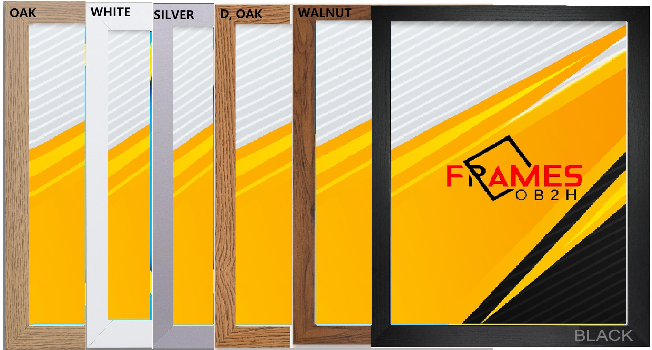 Ob2h Walnut Black,White,Oak,Silver,Dark Oak, Walntu Photo Frame Picture Frame, (Modern, 15X10 Inch)