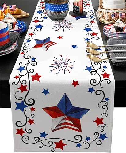 Miniatura 10 de Camino de mesa de otoño de Acción de Gracias de 36 pulgadas de largo, lino y algodón, decoración de camino de mesa de arpillera para tocador,