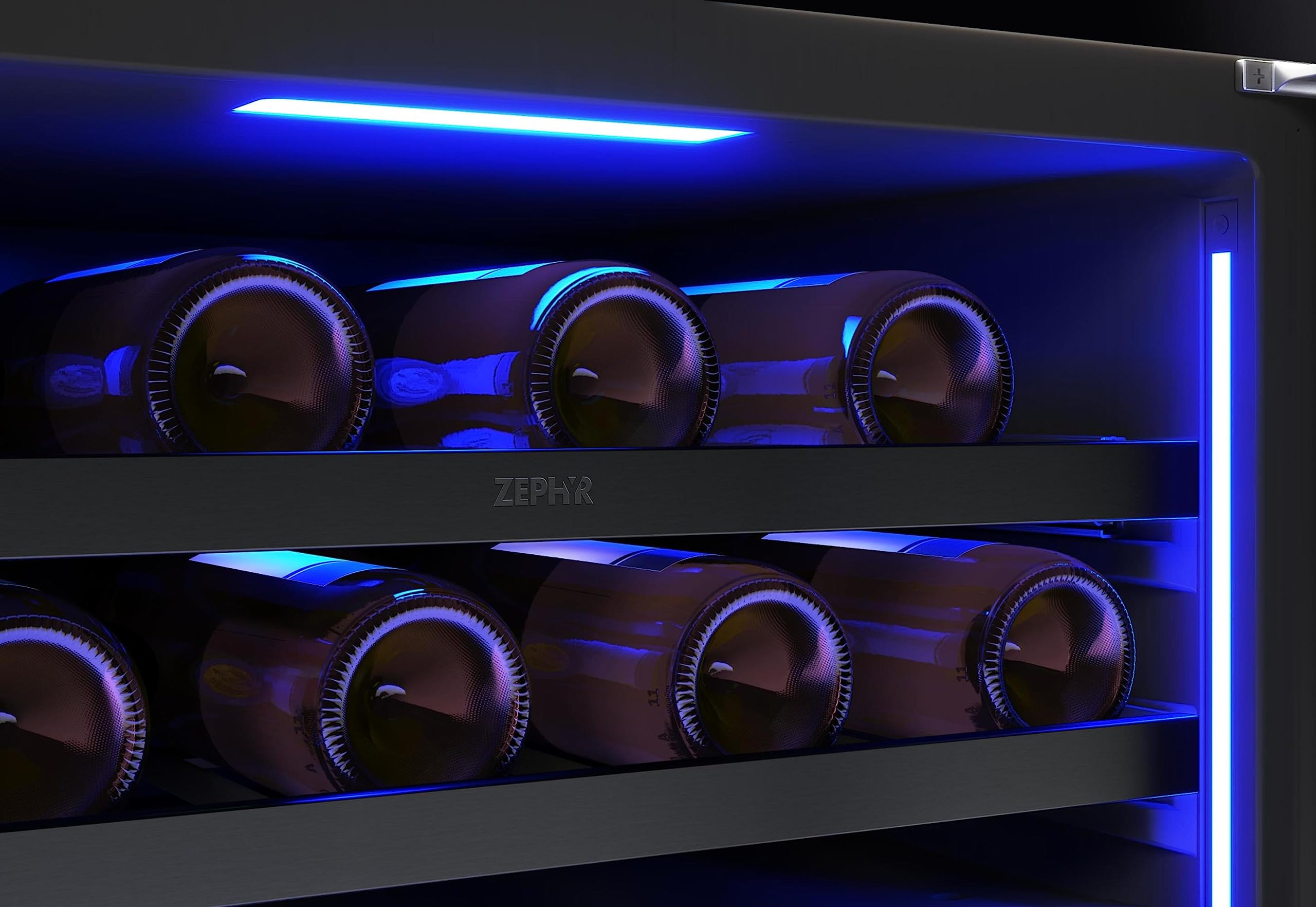 Zephyr Prw24c02c Presrv 24 Inch Wide 45 Bottle Capacity Built-In/Free Standing Dual Zone Wine Cooler With Vibration Dampening System - Stainless Steel on Fridge.com - View 5