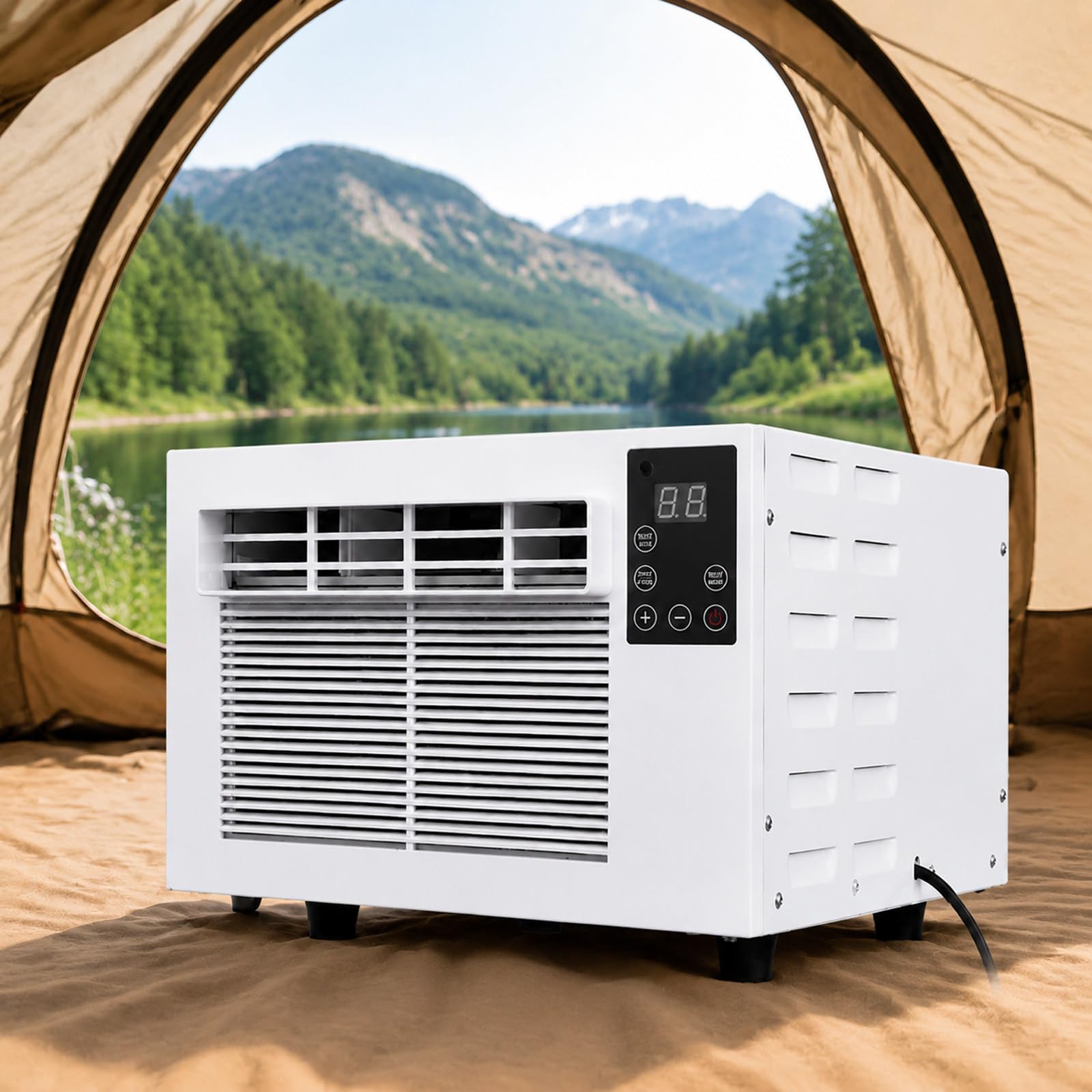 JIYINGHUI Camping Air Conditioner 1877 BTU with Sleep Mode