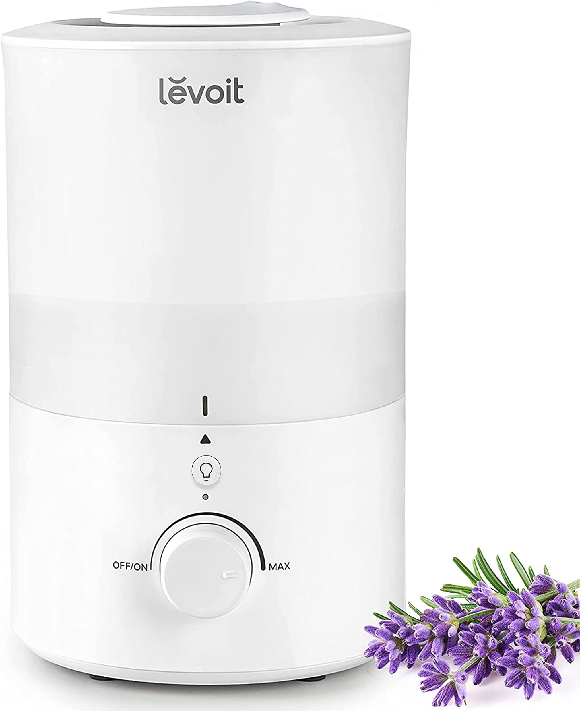 – LEVOIT 3L Humidifiers for Bedroom Baby Room with Night Light, Cool Mist Humidifier for Home, Office & Plant, Auto-Off, Up to 25H for 27 ㎡, Quiet Operation with 360° Rotation Nozzle- 2 Filter Sponge