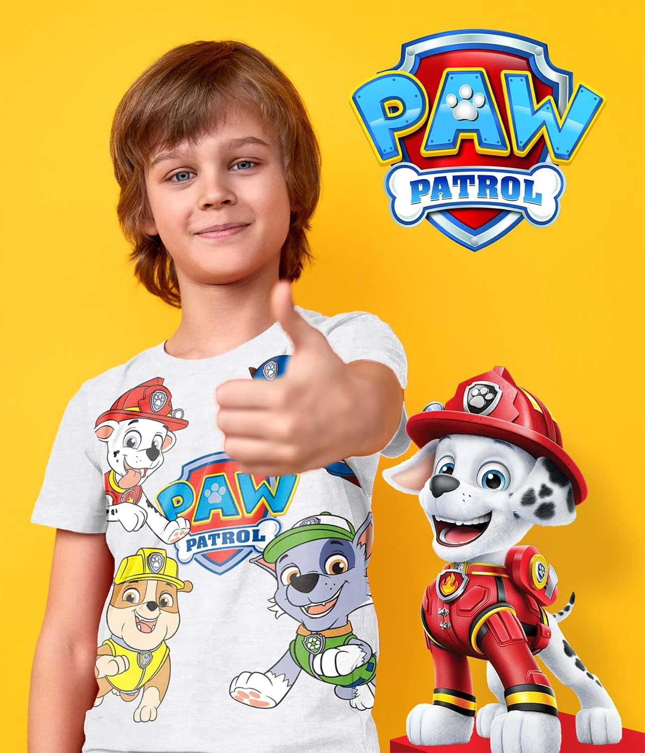 Paw Patrol Graphic T-Shirt (Sets) Marshall Chase Rubble Rocky Skye Everest Zuma Outfit Tee Toddlers Birthday to Kids Clothes