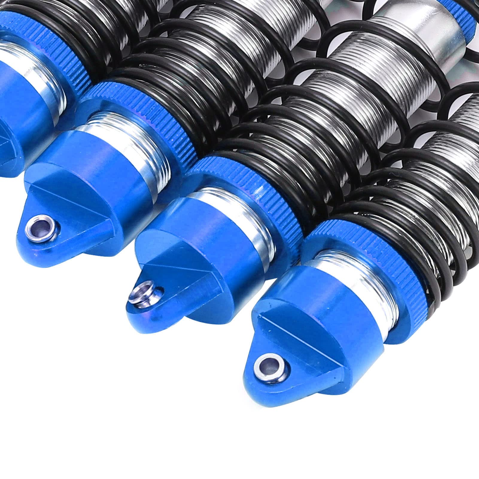 Set di Ammortizzatori RC Durevoli Ammortizzatori Anteriori e Posteriori in Alluminio Leggero per 1/7 UDR 4 Pezzi (Blu Scuro)