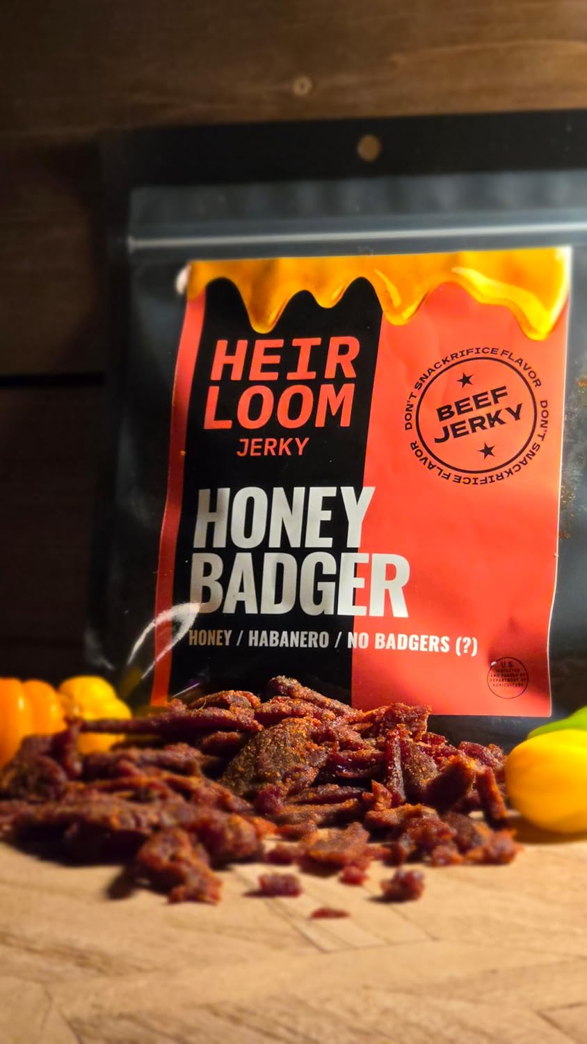 Honey Badger: Gourmet Honey Habanero Brisket Beef Jerky