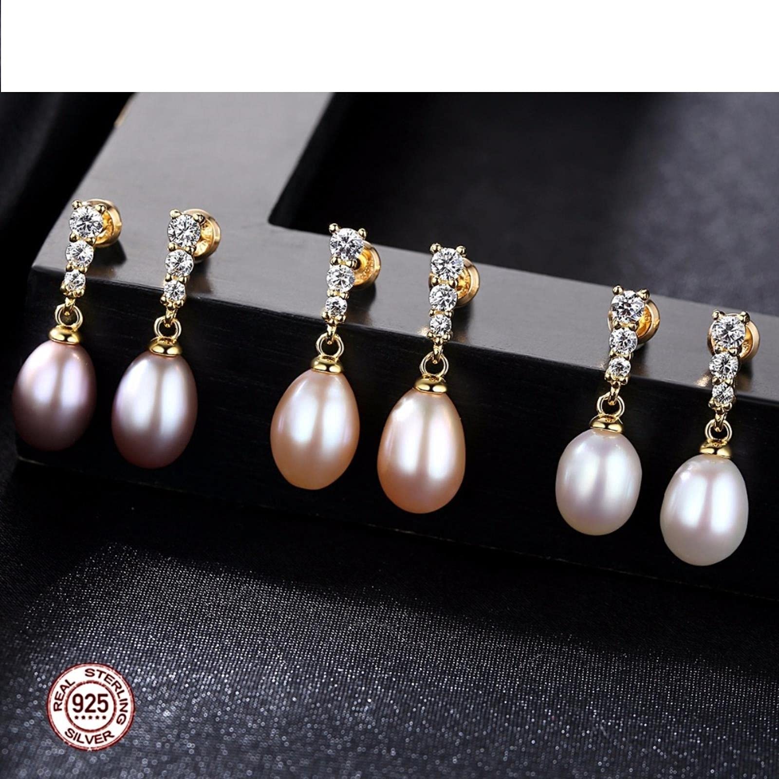 SALAN Orecchini A Perla D'Acqua Dolce 6-7mm In Argento 925 – Vintage E Carini Per Ragazze