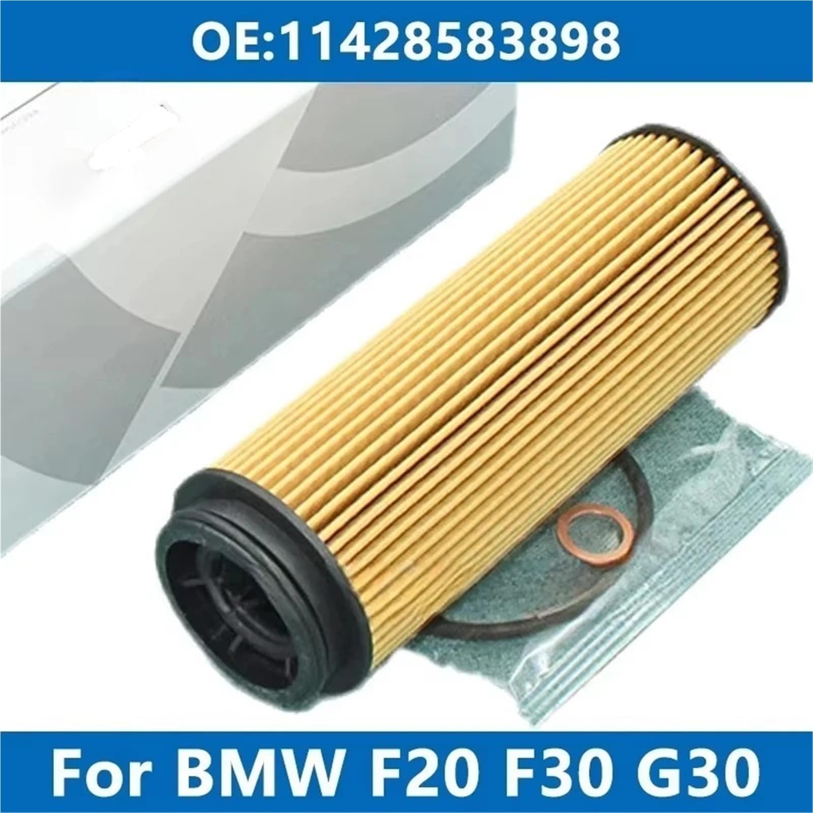 Filtro de aceite para coche 11427826799,compatible con BMW F20, F30,G21,G30,G12, G01, G02, G05, M140i, 330d, 340i, 530d, 740, X3 y X4,1/6/10 unidades(6 PCS with Pack)