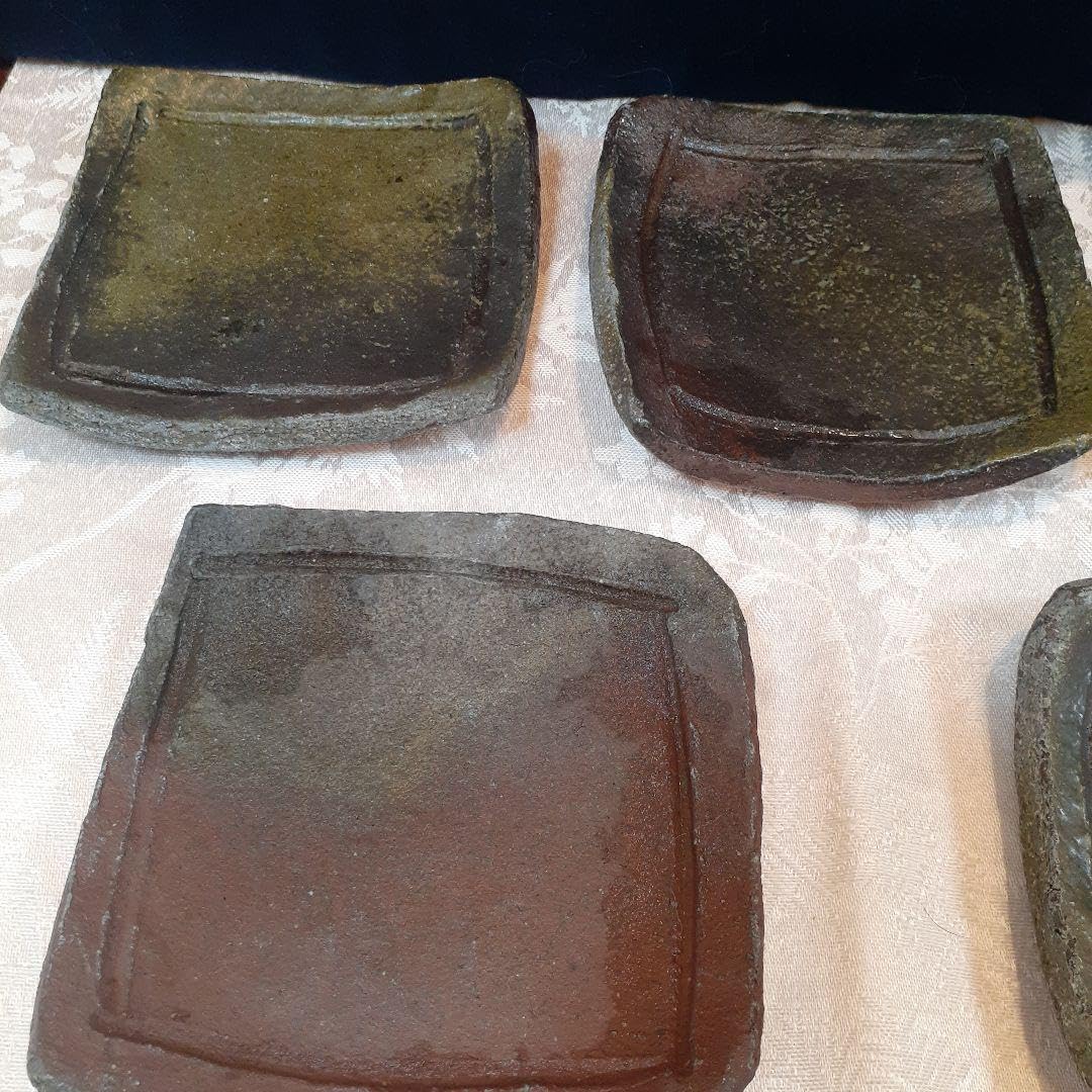 The Late Ishida Toharu Tanba Ware Dishes with Tadara