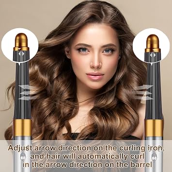 20-36mm/0.78-1.4in Conical Long Barrel Attachment for Dyson Airwrap HS01 HS05 HS08, Adjustable Bidirectional Curling, Auto-Wrap Curling Iron Curler, Create Bouncy Curls or Waves