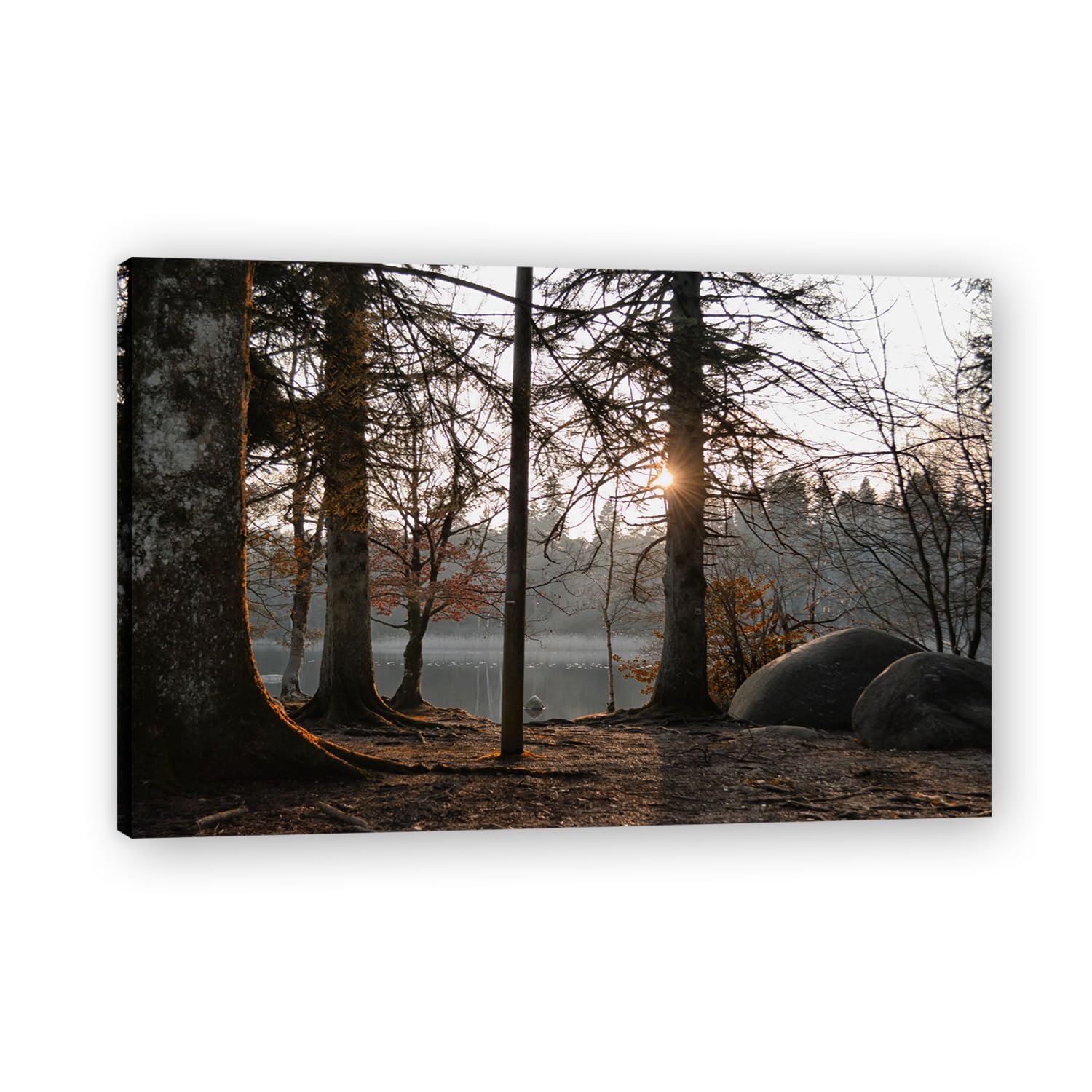VHdfgTY Start OverElegant Mountain Landscape Canvas Wall Art Nature Scenery Home Decor 70x105cm Framed